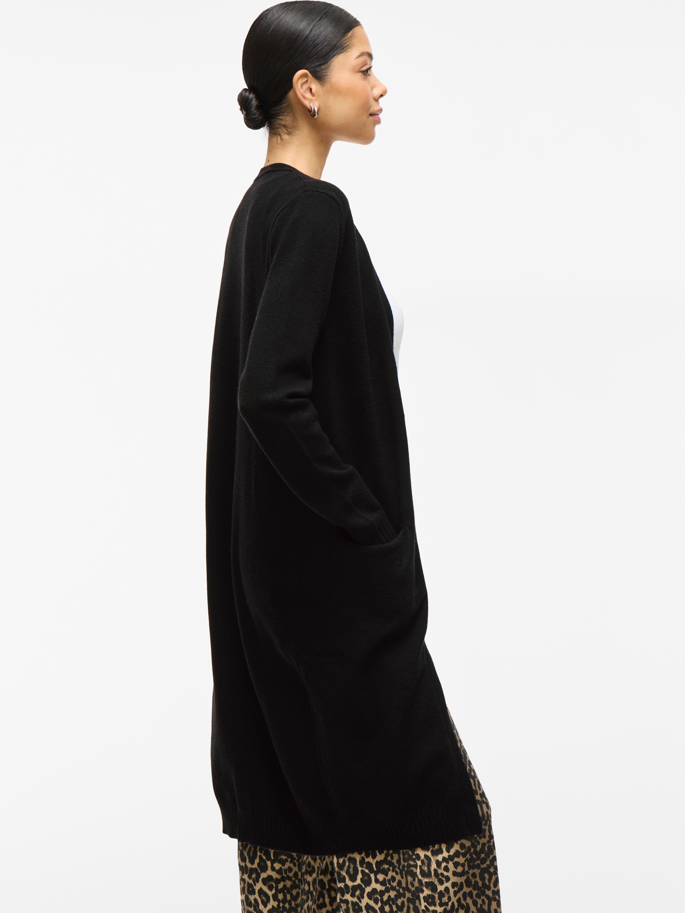 Vila Cardigan long »VIRIL LONG L/S  KNIT CARDIGAN - NOOS« en forme mi-longue jusqu’aux genoux
