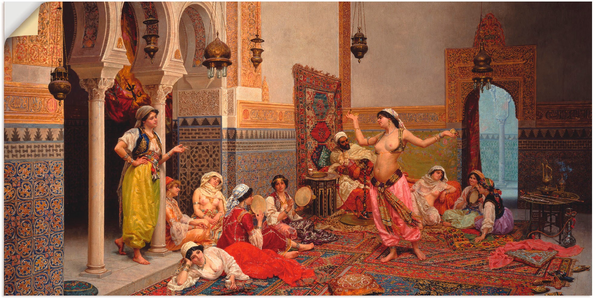 Image of Artland Wandbild »Tanz im Harem.«, Gruppen & Familien, (1 St.), in vielen Grössen & Produktarten -Leinwandbild, Poster, Wandaufkleber / Wandtattoo auch für Badezimmer geeignet bei Ackermann Versand Schweiz