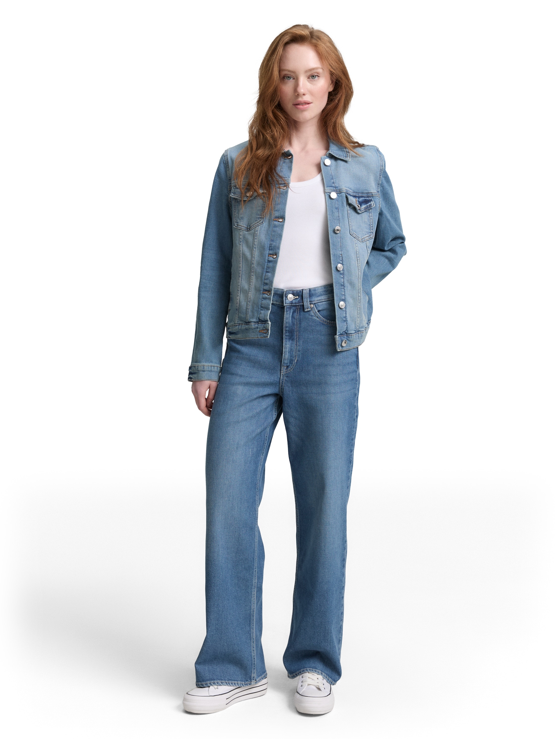 TOM TAILOR Denim Weite Jeans »LINOU«, im Five-Pocket Style