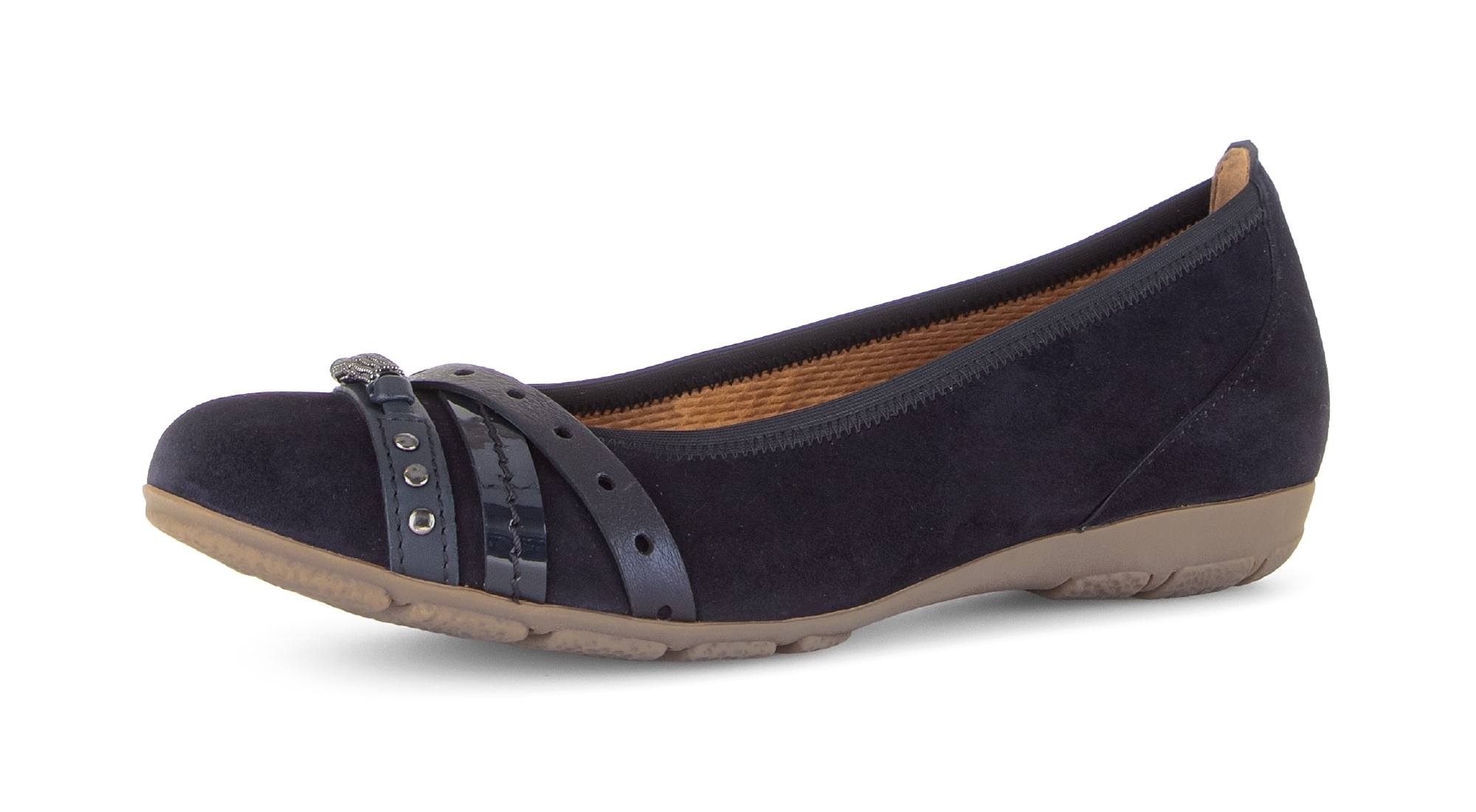 Image of Gabor Ballerina Businessschuh, Schlupfschuh mit Zierelementen in Metallicoptik