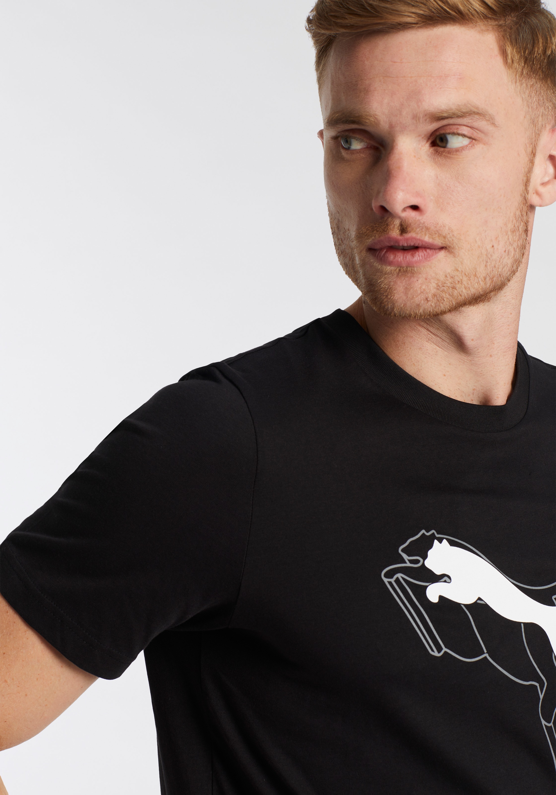 PUMA T-Shirt »ESS+ LOGO LAB CAT TEE«