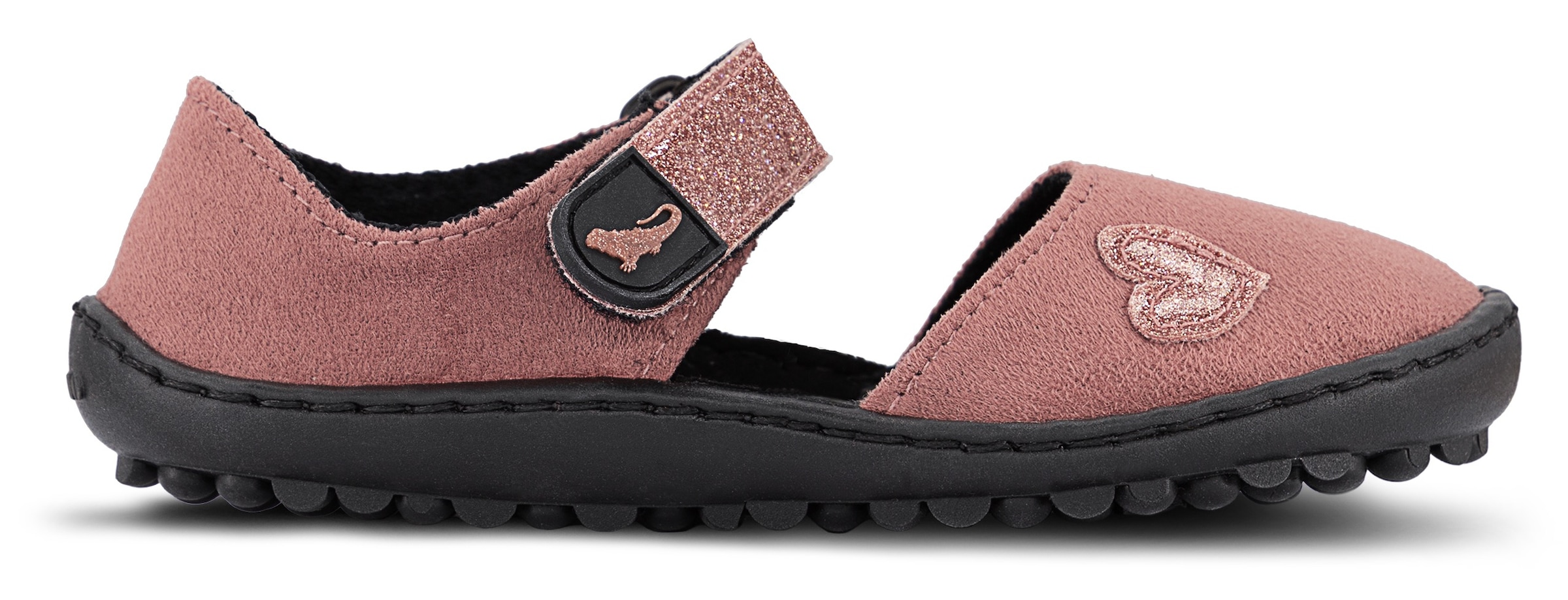 Leguano Chaussures pieds nus »LEGUANITO JARINA«  , Halbschuh, Bequemschuh mit Glitzer und Herzapplikation