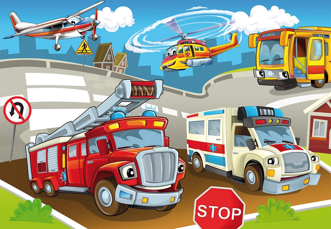 Image of Papermoon Fototapete »Kids Cars«, matt, Vlies, 5 Bahnen, 250 x 180 cm bei Ackermann Versand Schweiz