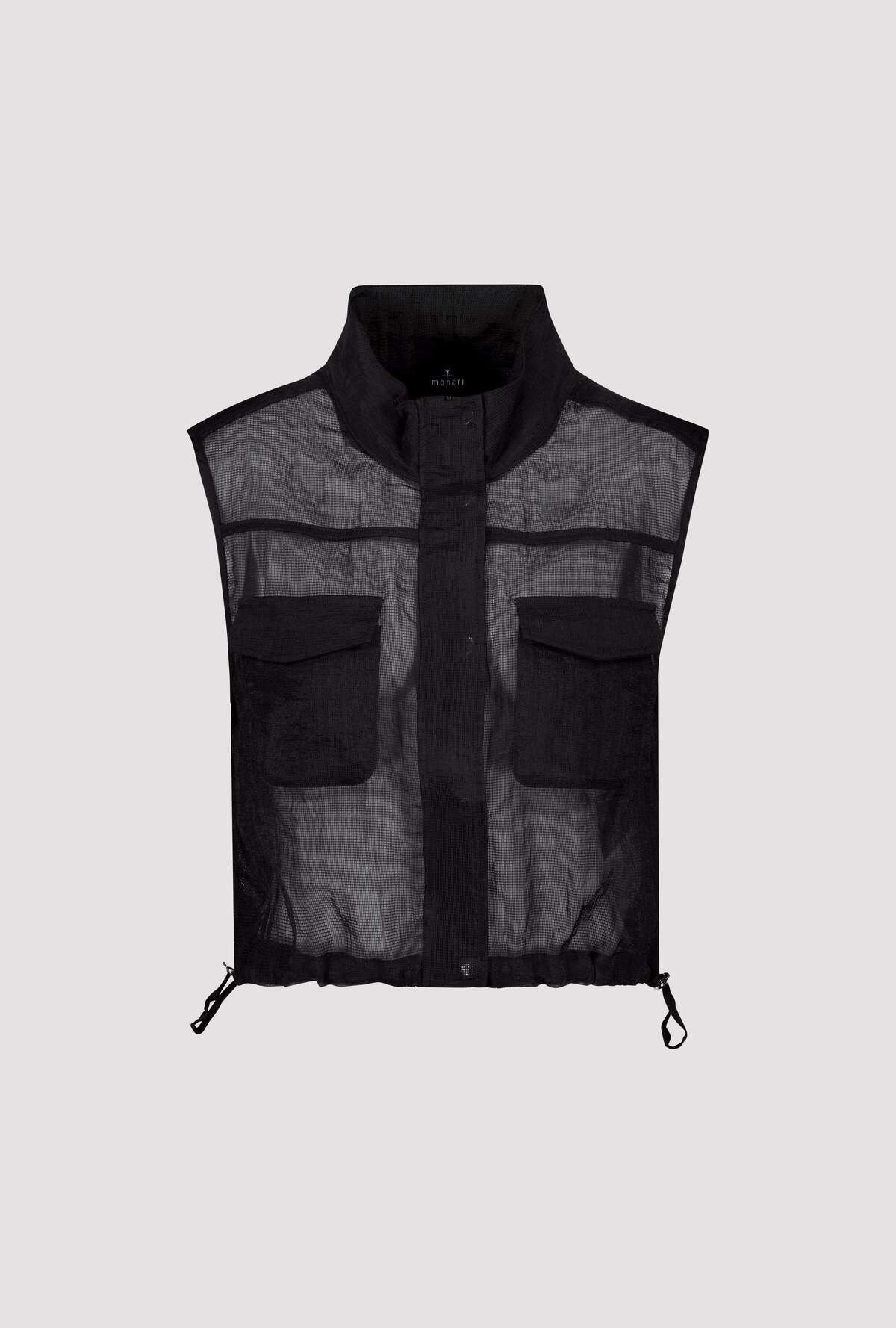 Monari Gilet court Regular fit avec structure en maille