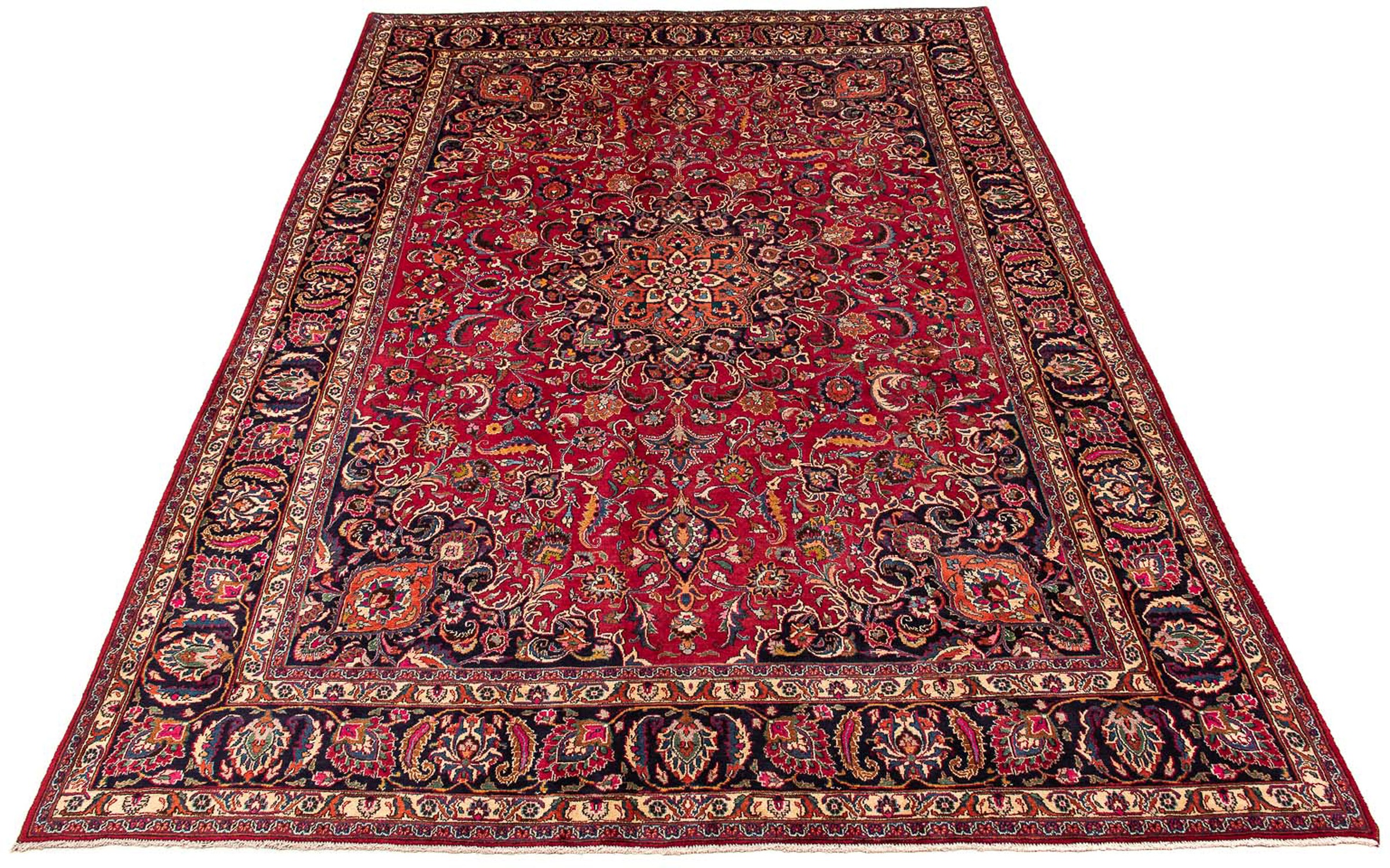 Image of morgenland Orientteppich »Perser - Classic - 404 x 294 cm - rot«, rechteckig, 10 mm Höhe, Wohnzimmer, Handgeknüpft, Einzelstück mit Zertifikat bei Ackermann Versand Schweiz