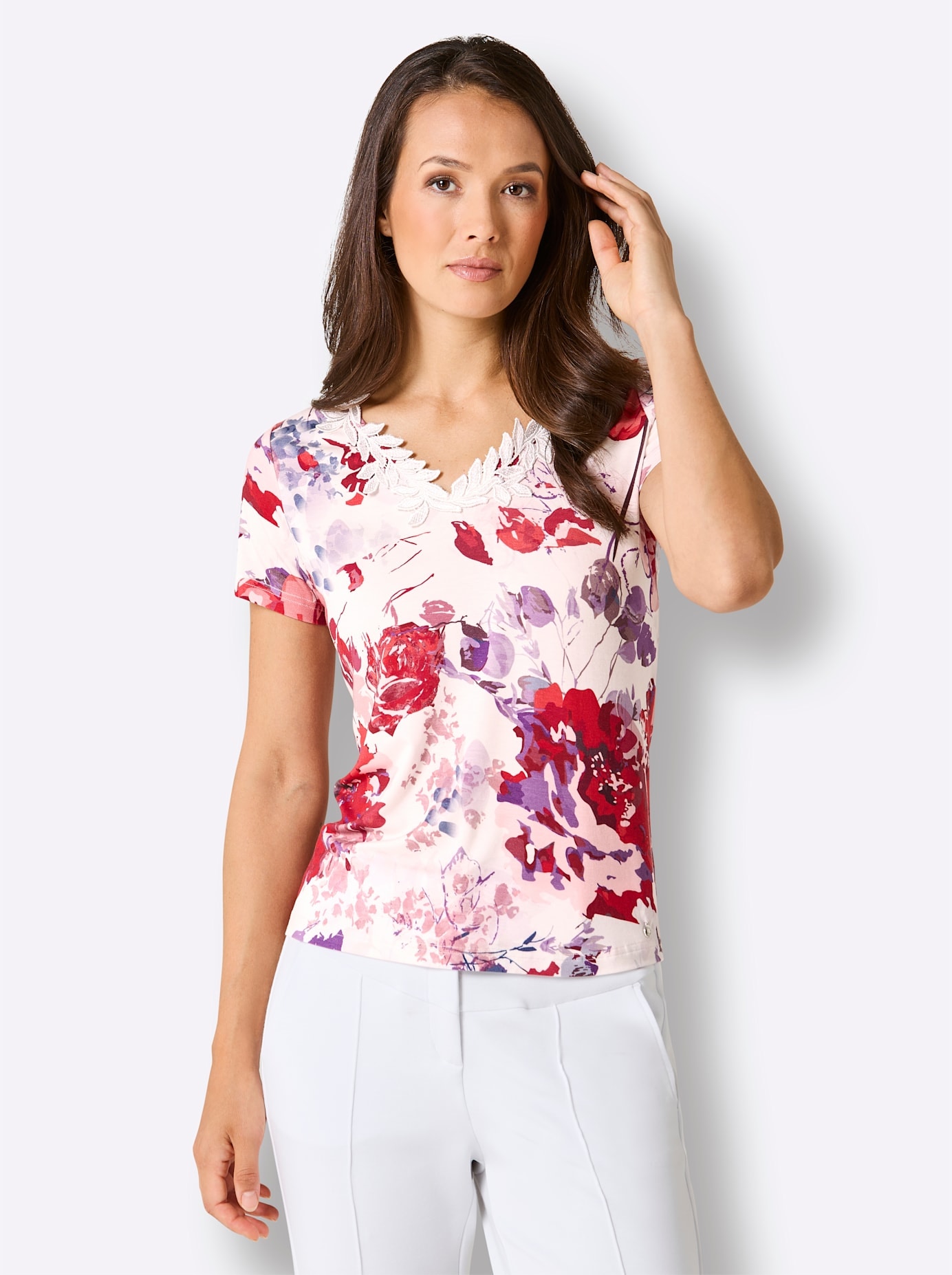 CREATION L PREMIUM T-shirt imprimé »Lyocell-Shirt« 1 pièces