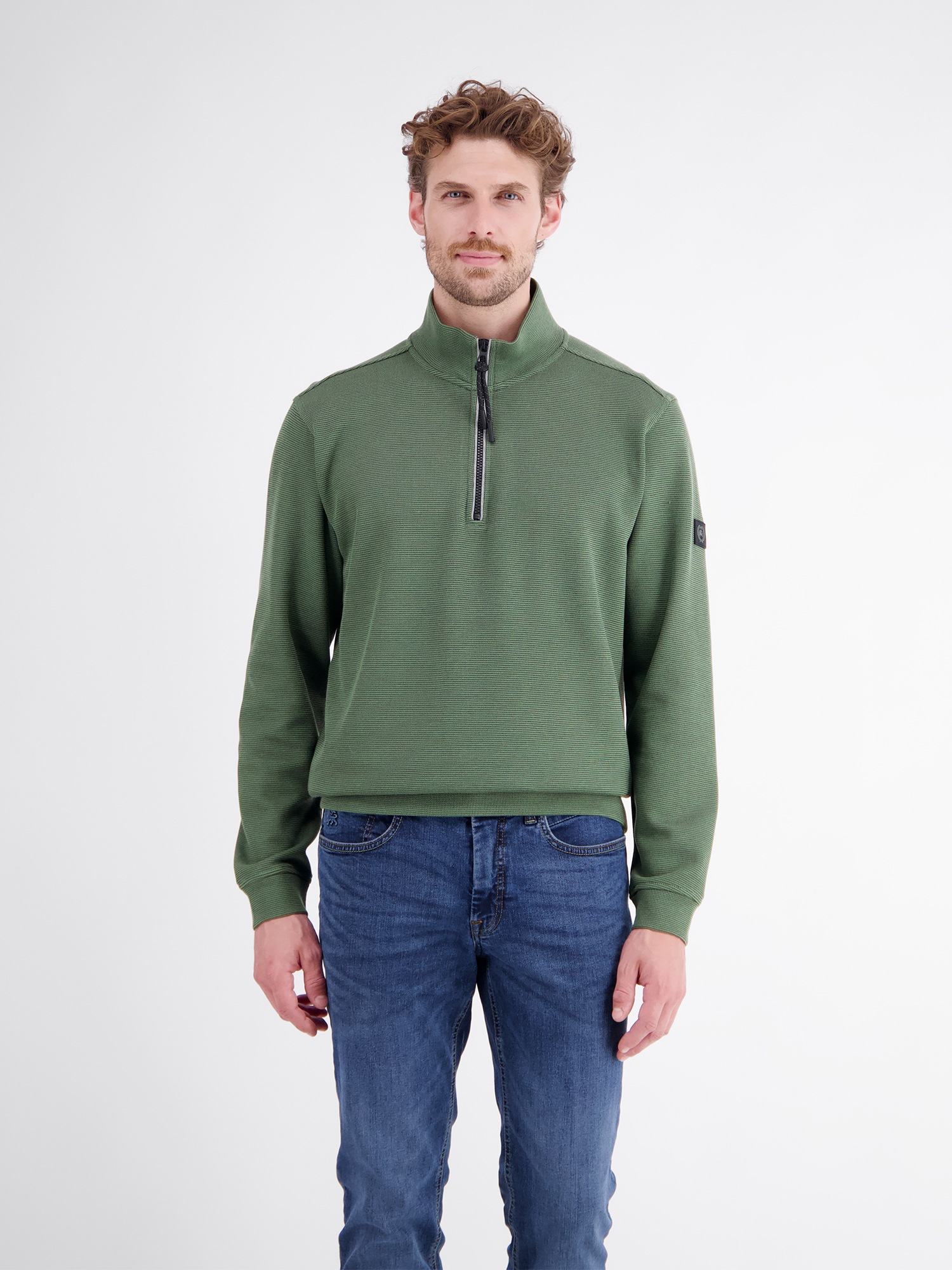 Image of LERROS Sweatshirt "Hochwertiger Troyer aus Mischgewebe mit feiner Rippstruktur"