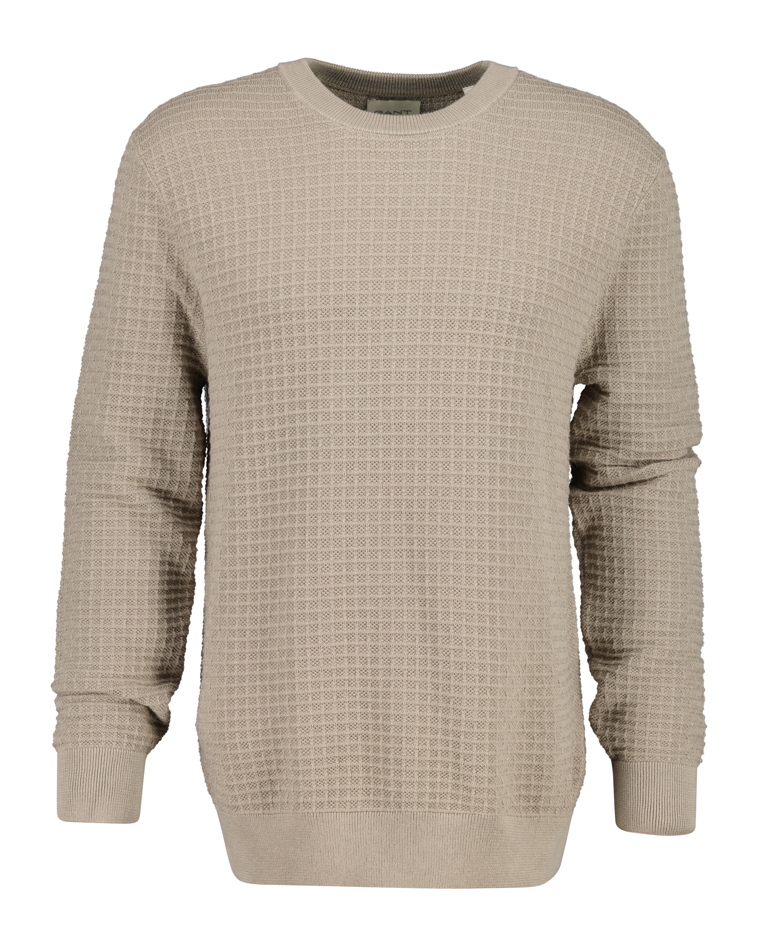 Gant Rundhalspullover »COTTON TEXTURE C-NECK« Regular fit mit Rundhalsausschnitt
