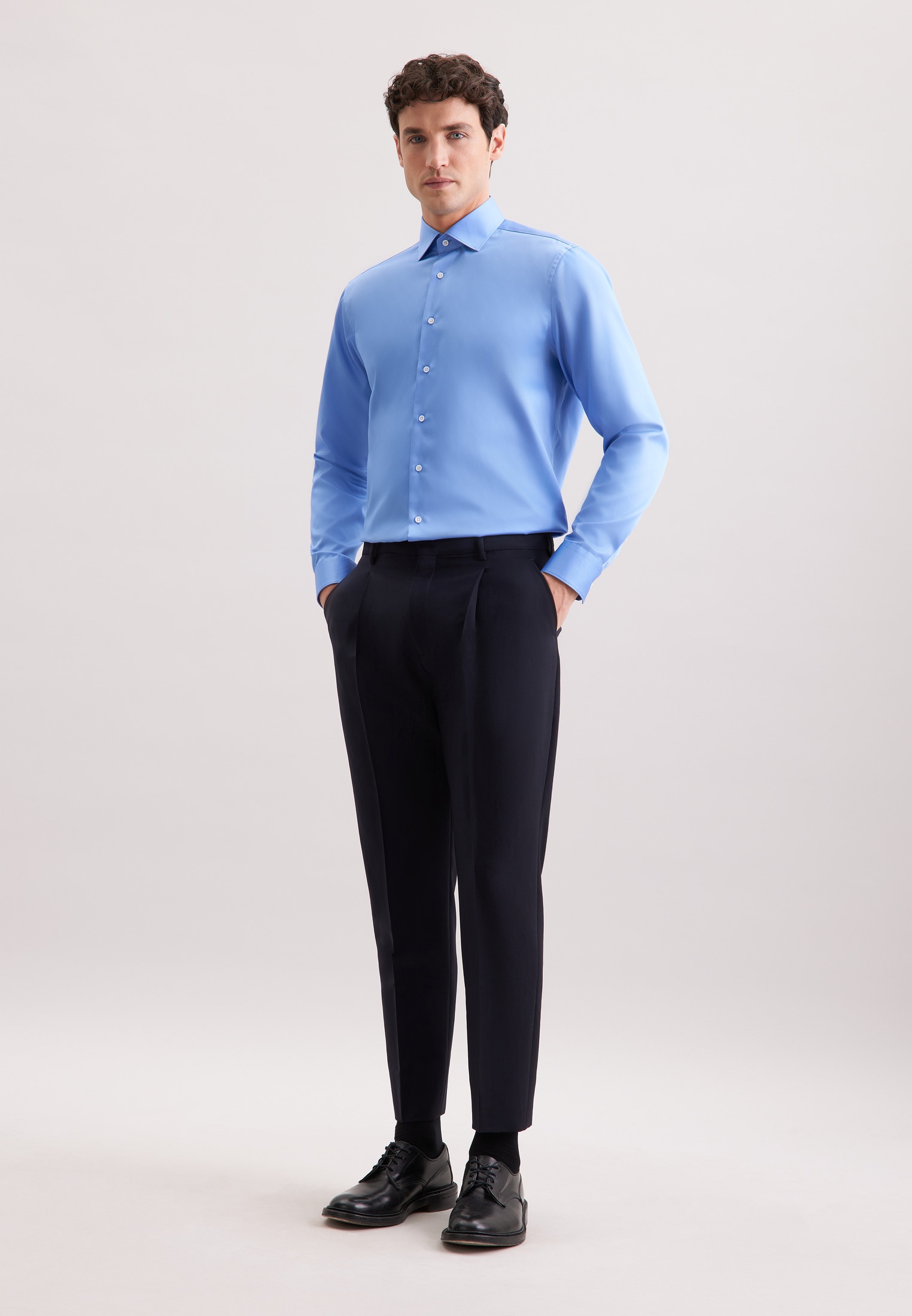 seidensticker Chemise d'affaires »Schwarze Rose« Regular 1/1 Kentkragen Uni