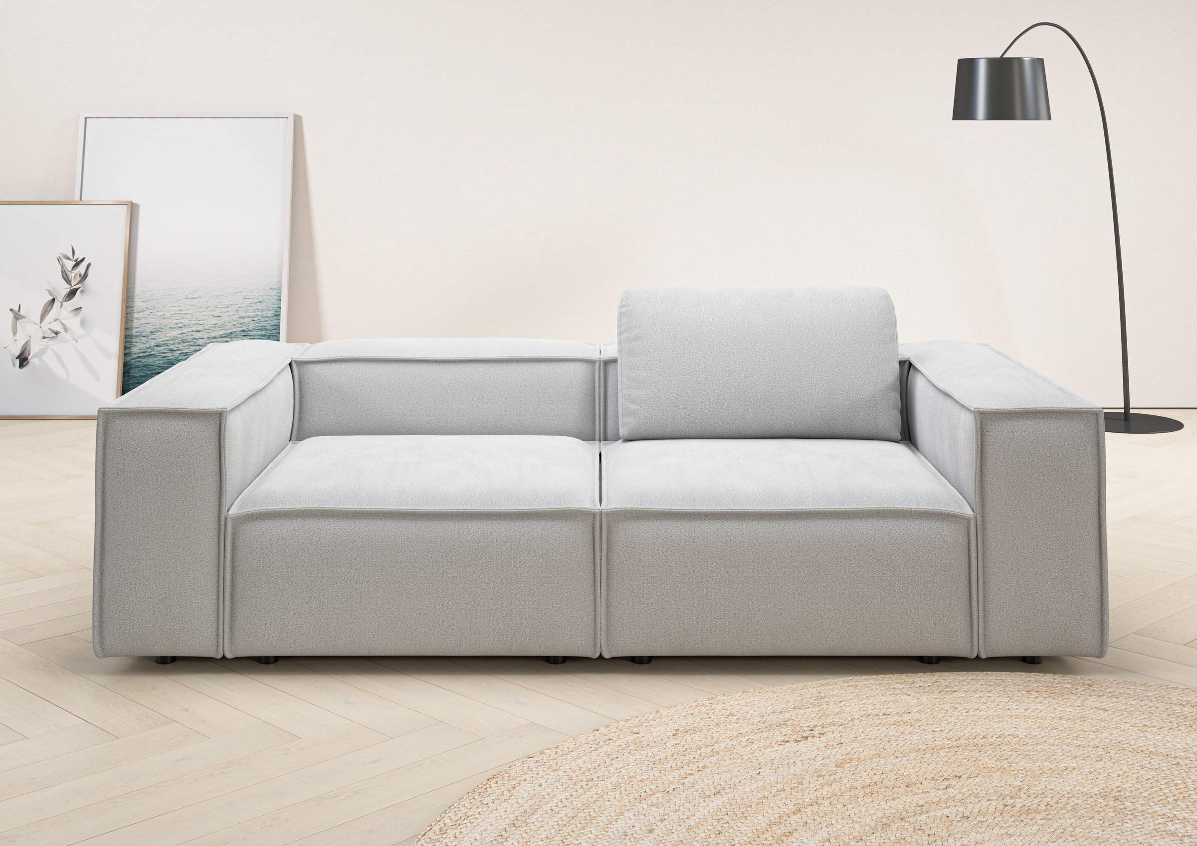Image of Home affaire 2-Sitzer "Watertown, modern, Sofa 246 cm breit, in 2 Tiefen, Japandi Design" Sofa Extra Tiefe 188cm, mit extra breiter Sitzfläche, SIMPLY CLEAN