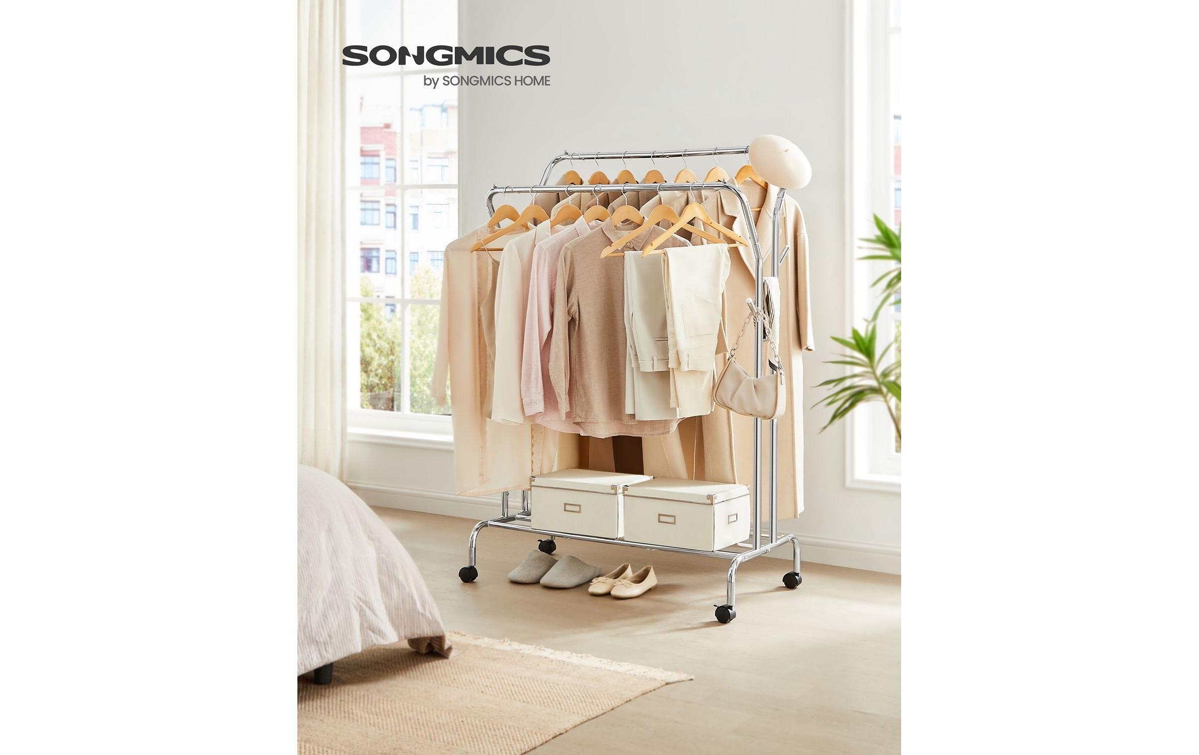 SONGMICS Garderobenständer »mit doppelter Kleiderstange«