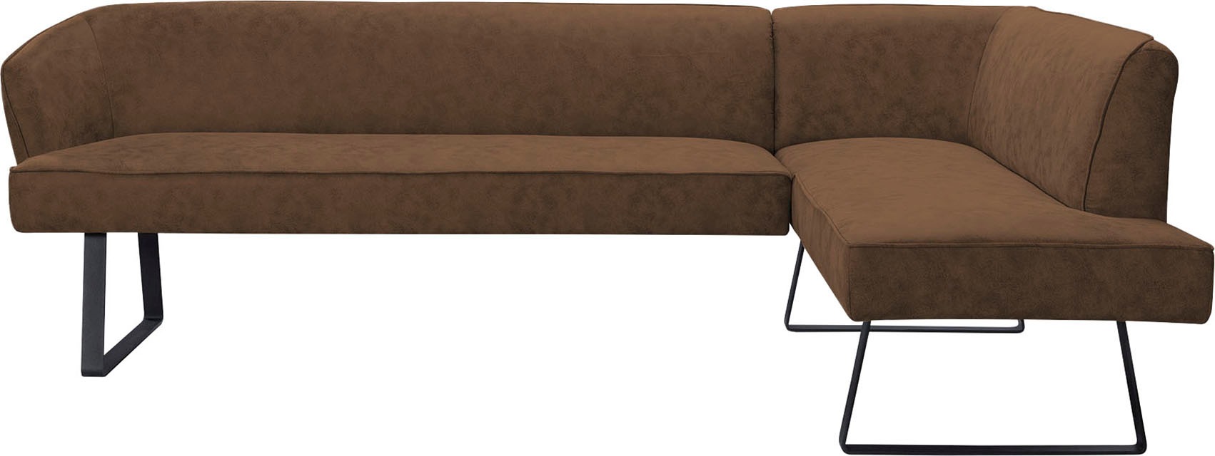 exxpo - sofa fashion Eckbank »Americano«, mit Keder und Metallfüssen, Bezug in verschiedenen Qualitäten