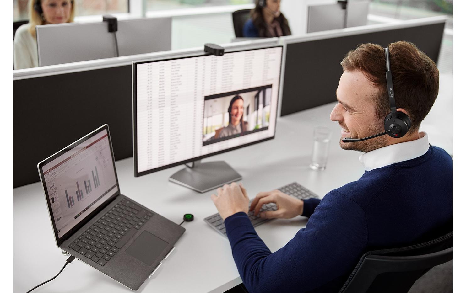 Jabra Headset »Engage 55 UC Duo«, Noise-Cancelling