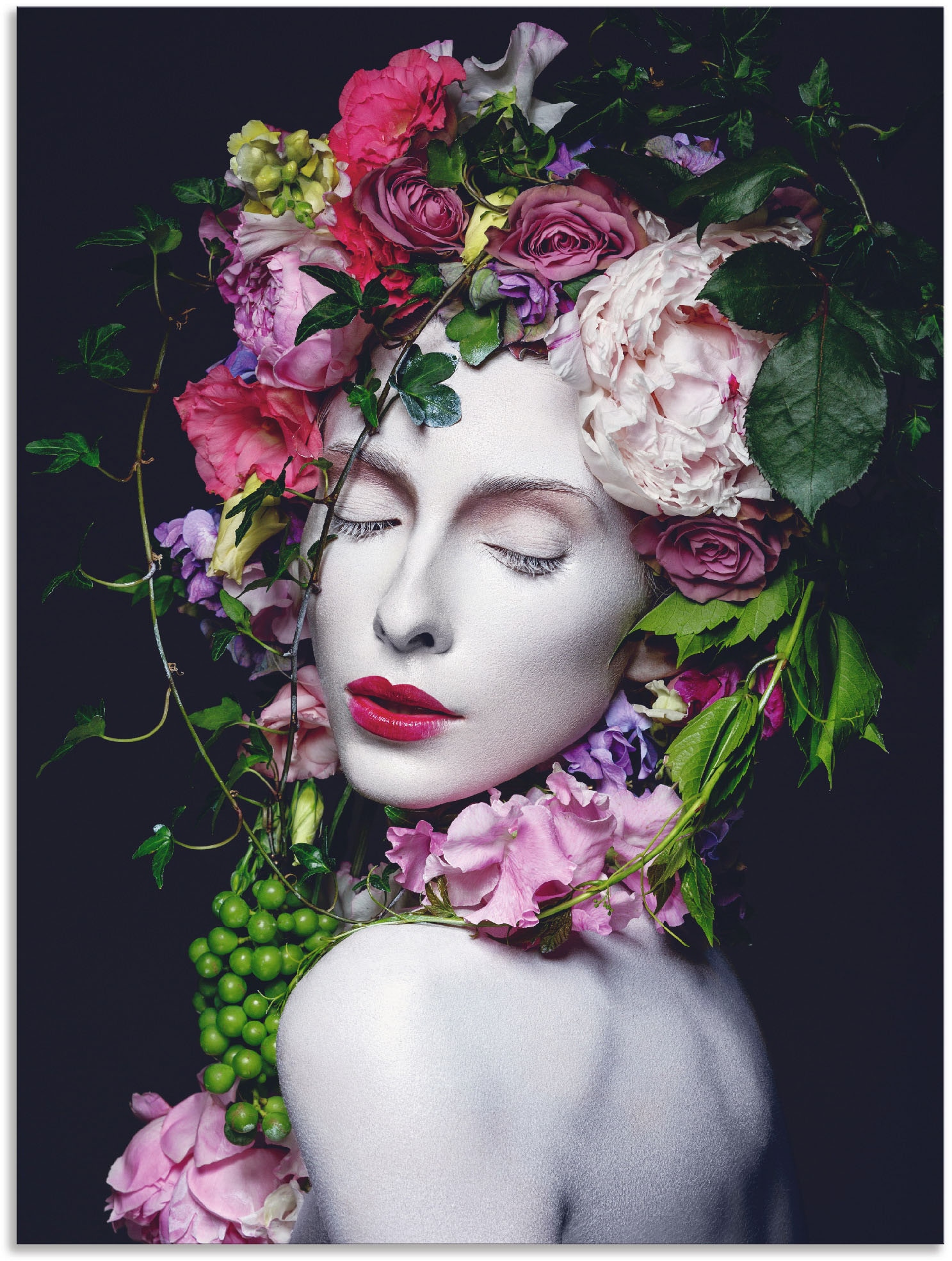 Artland Wandbild »Schöne Blumenkönigin«, günstig von in oder St.), versch. Grössen (1 Leinwandbild, Frauen, Poster Bilder Wandaufkleber kaufen Alubild, als