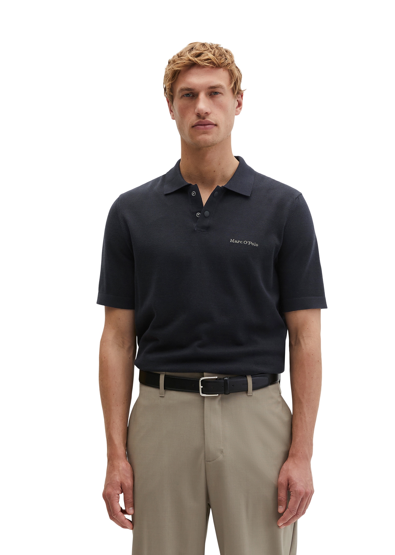 Marc O'Polo Poloshirt »DFB Travel Collection« aus reiner Bio-Baumwolle, Strick-Polo