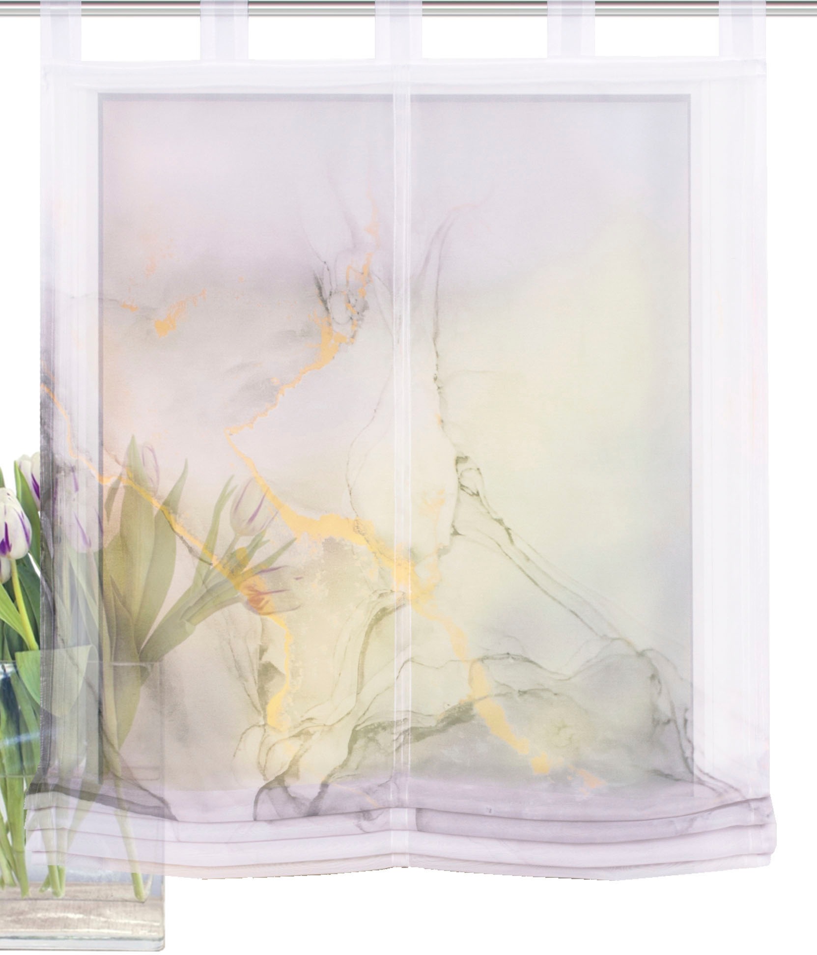 Image of HOME WOHNIDEEN Raffrollo »MARMOSA«, mit Schlaufen, freihängend, Digitaldruck bei Ackermann Versand Schweiz