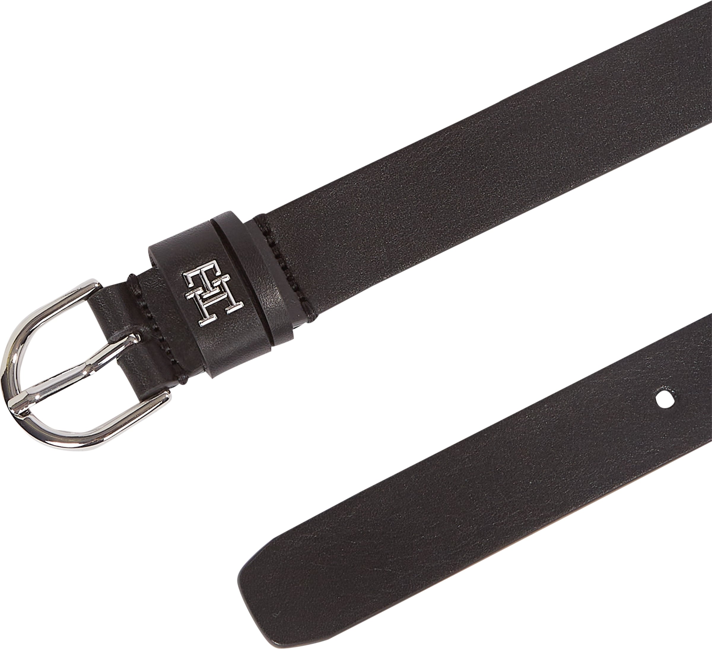Tommy Hilfiger Ledergürtel »ESSENTIAL EFFORTLESS 2.5 SV«, Einfachdornschliesse, Metallemblem
