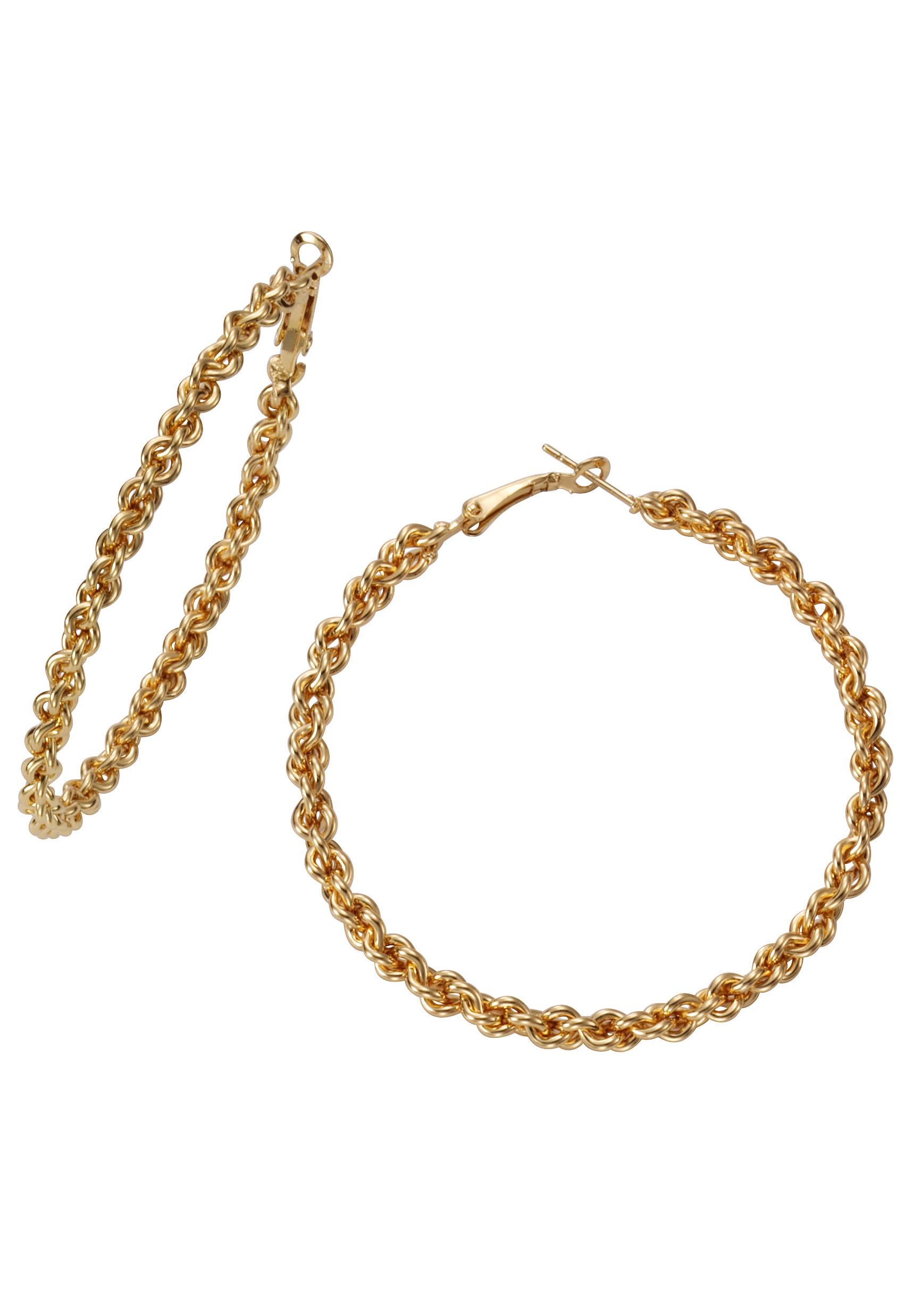 Paar Creolen »in Phantasieketten-Optik«