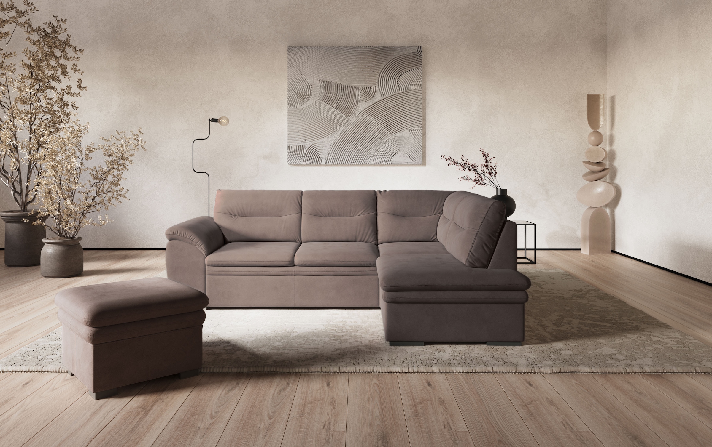 Image of COTTA Ecksofa "Leandra L-Form" wahlweise mit Bettfunktion & Bettkasten