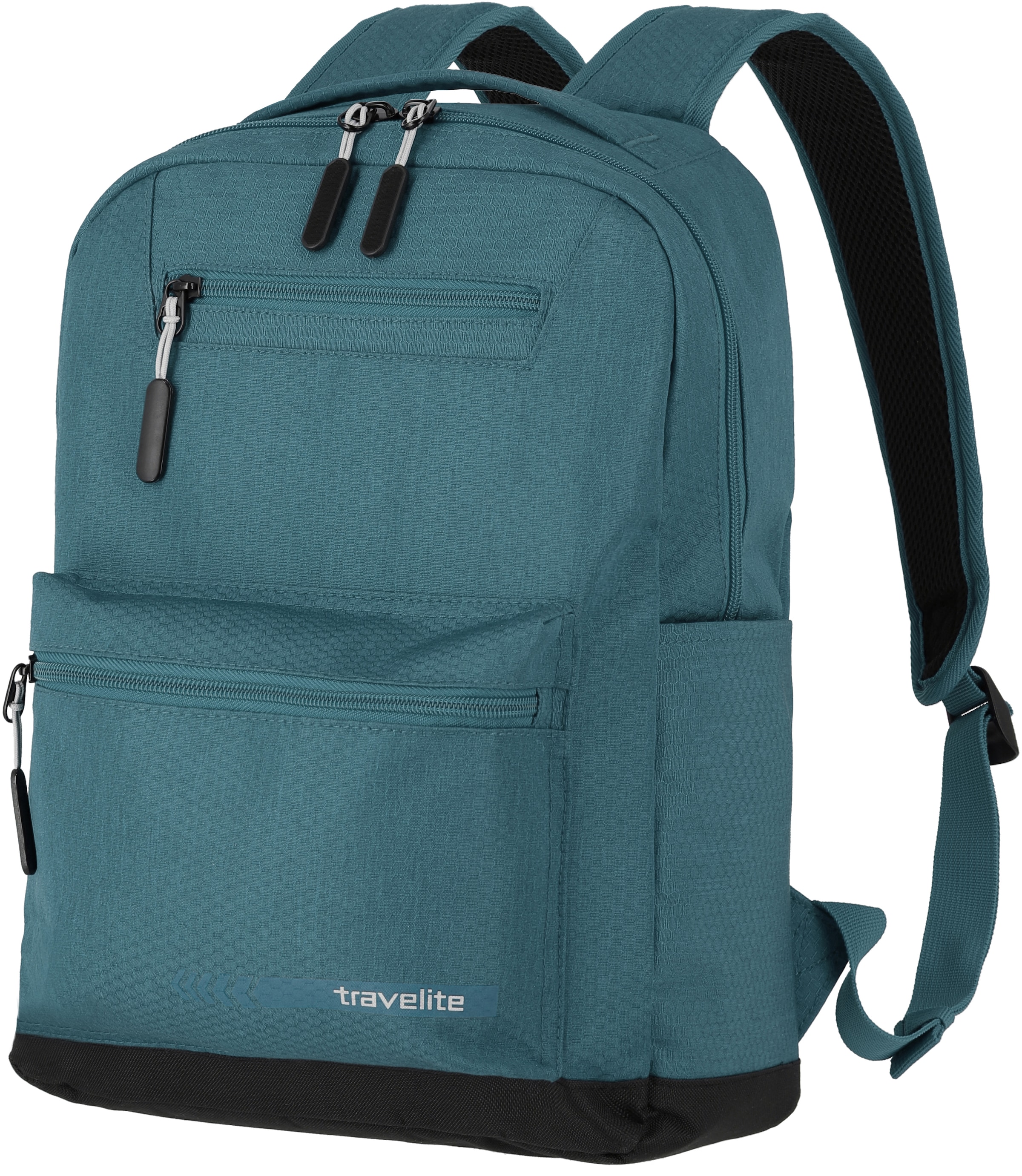 travelite Laptoprucksack »KICK OFF M, 40 cm, petrol«, Arbeitsrucksack Schulrucksack Freizeitrucksack mit 13-Zoll Laptopfach