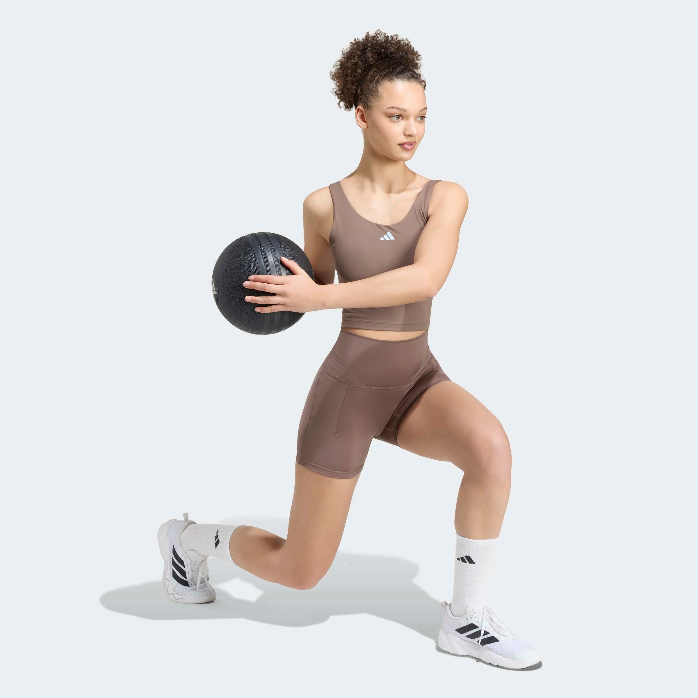 adidas Performance Short »3-STREIFEN STUDIO ALL ME BOOTY LEGGINGS, KURZ«