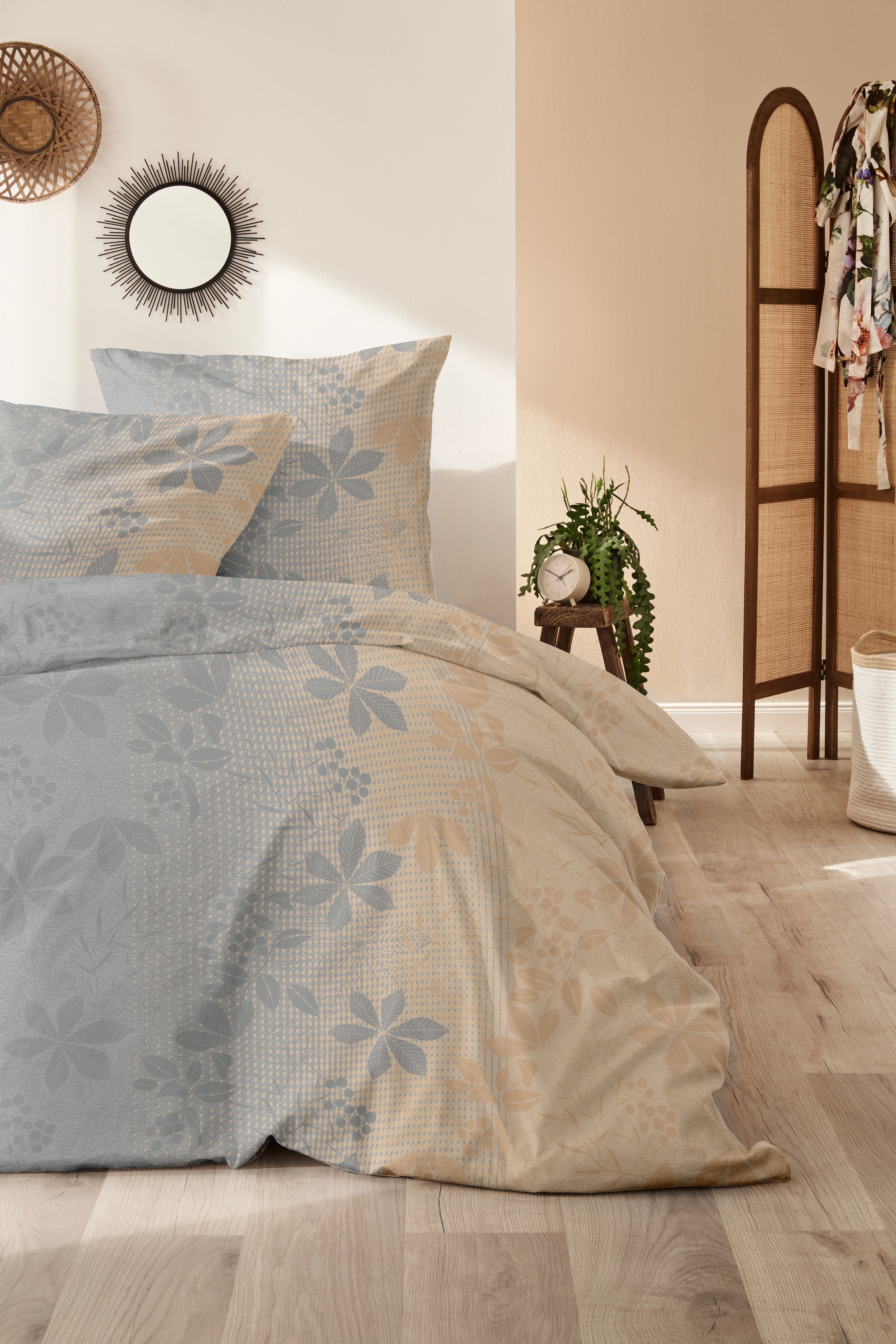 Primera Linge de lit »Feinbiber-Bettwäsche Maple« 2 cuis à motif floral