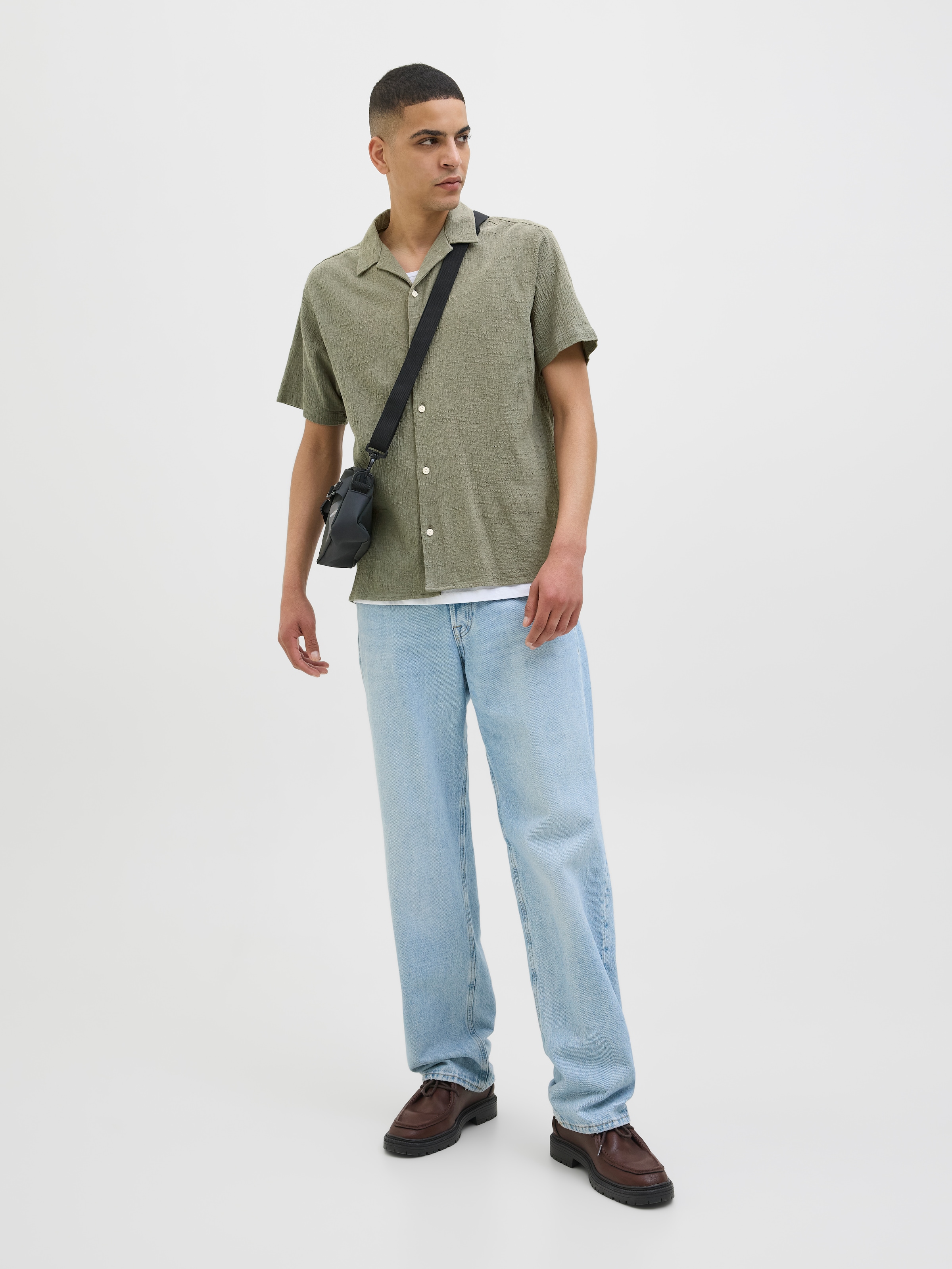 Jack & Jones Kurzarmhemd »JORLUKE CRINKLE RESORT SHIRT SS SN«