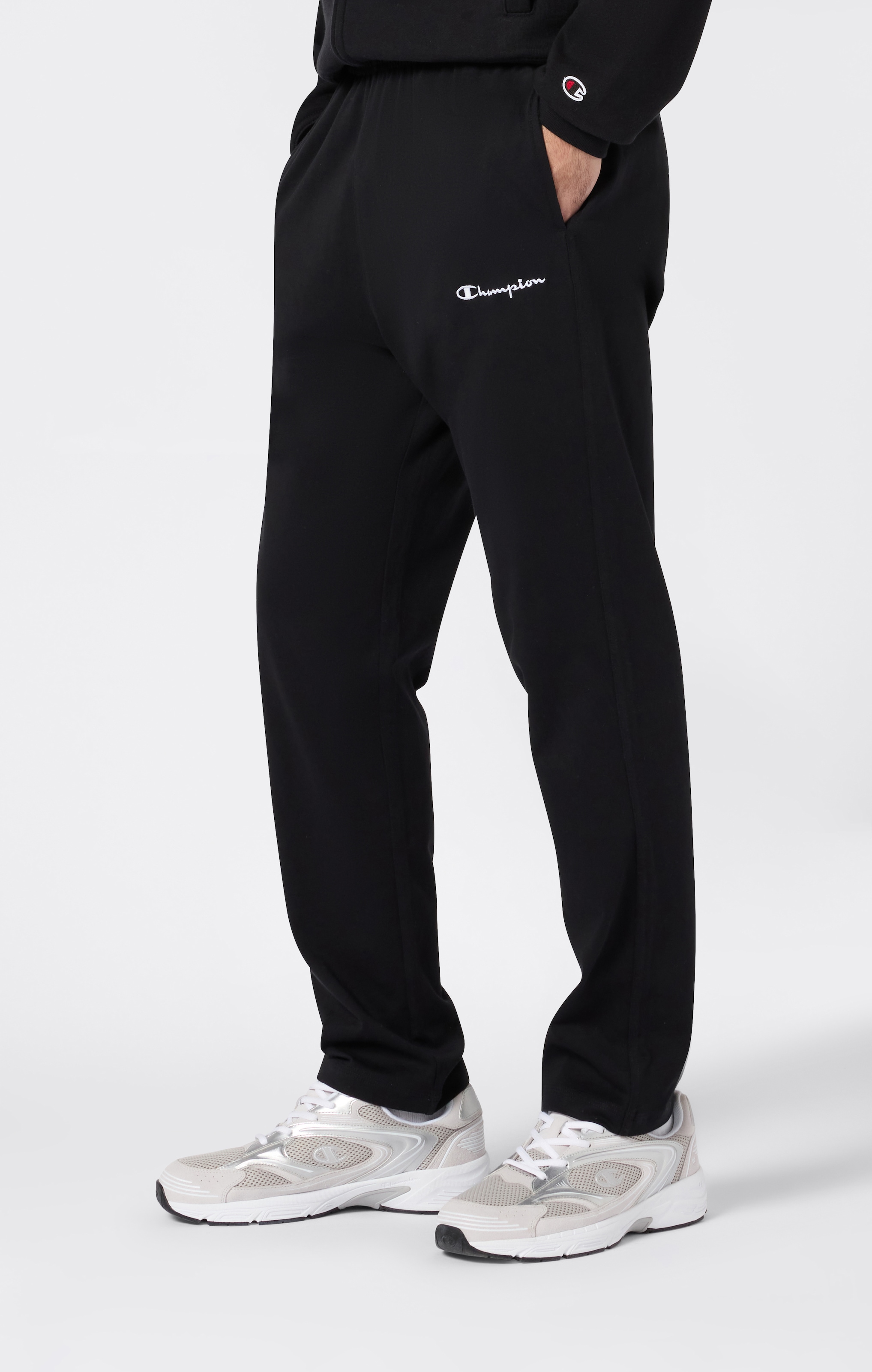 Image of Champion Jogginghose "SPORTWEAR OPEN HEM PANTS Standard Fit Heavy Jersey" aus Baumwolle, sportlicher Stil