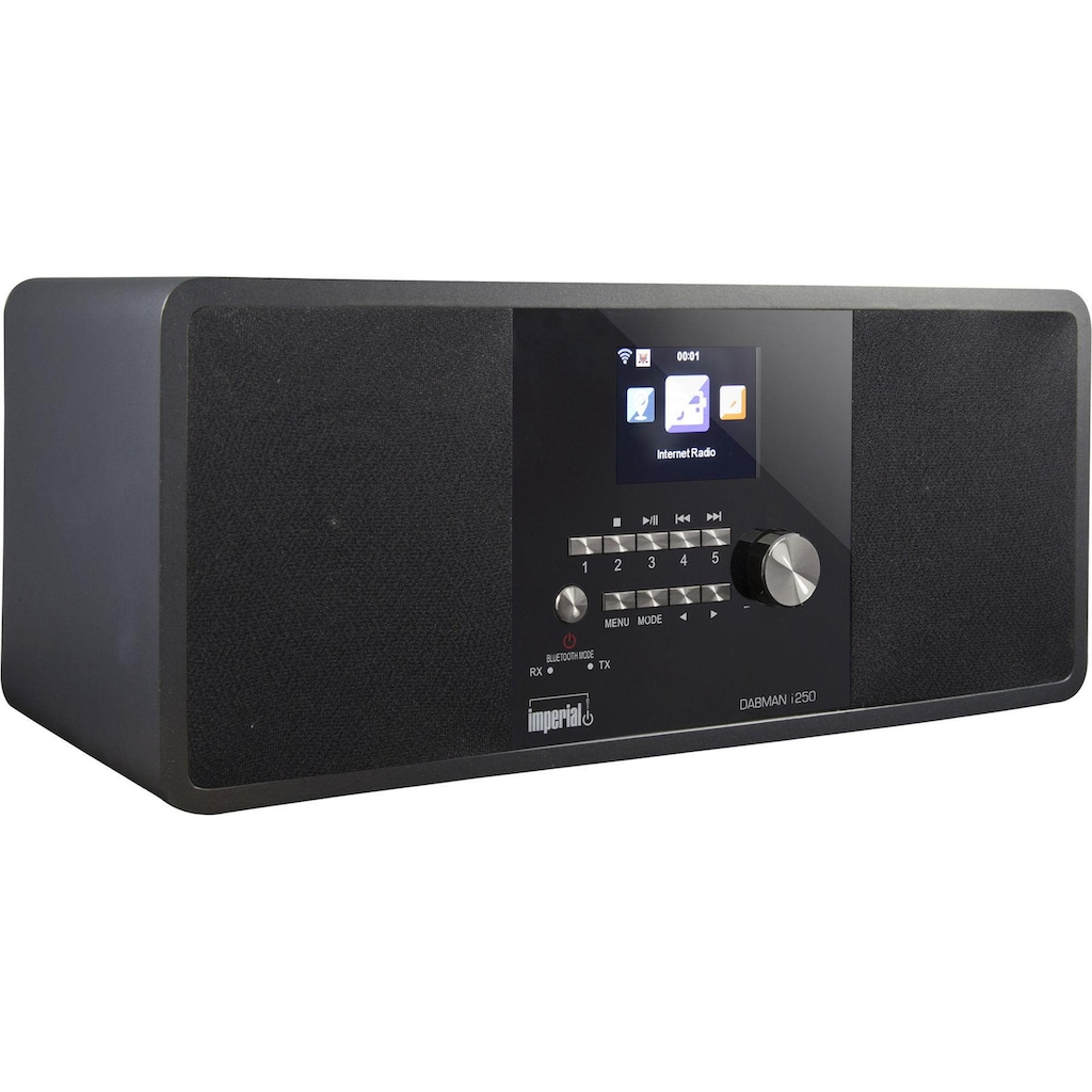 IMPERIAL Digitalradio (DAB+) »Dabman i250 Schwarz Schwarz«, (CD-Bluetooth-WLAN Digitalradio (DAB+)-FM-Tuner)