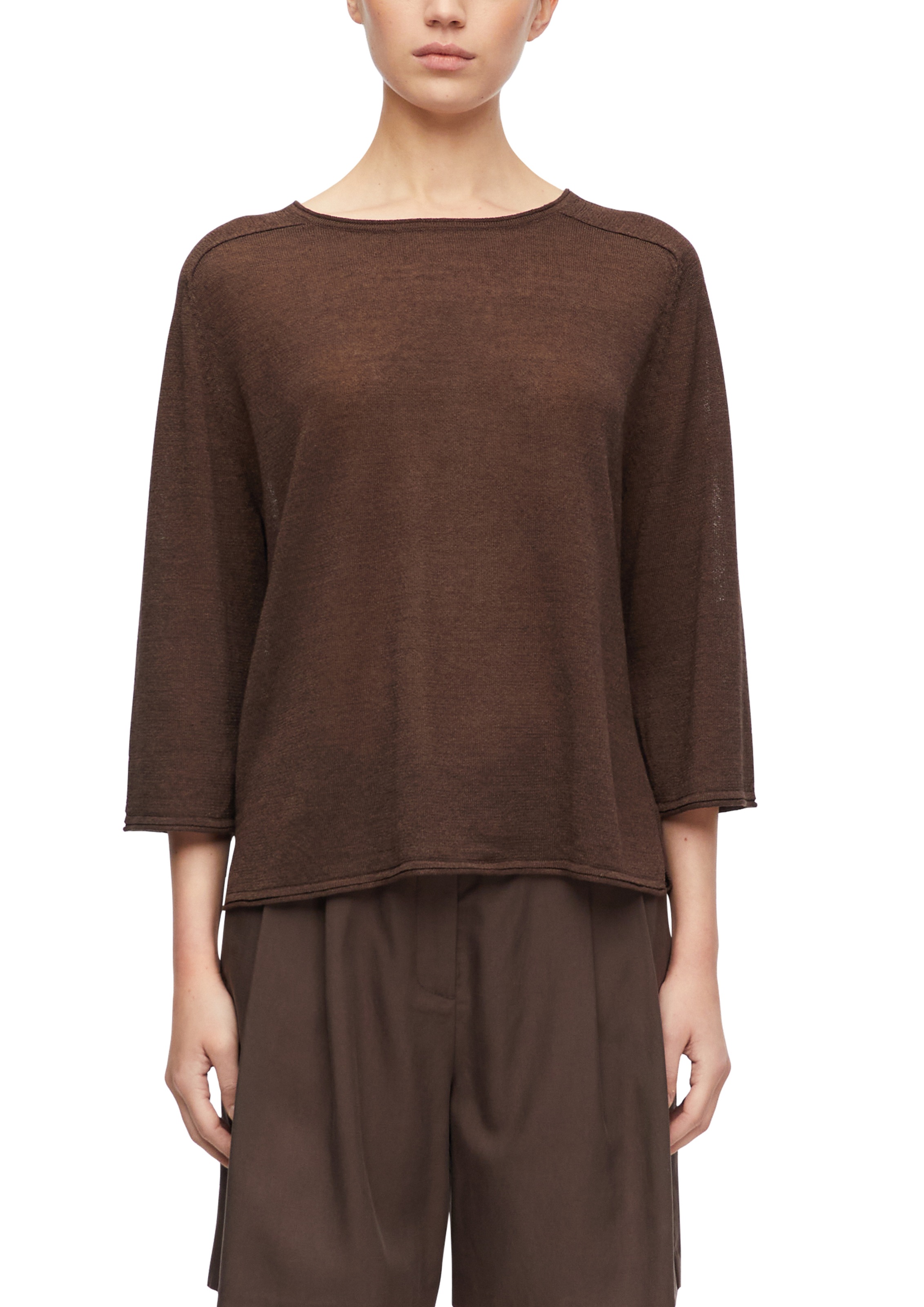 Image of Comma 3/4 Arm-Pullover Leichter Pullover mit Leinen und Viskose