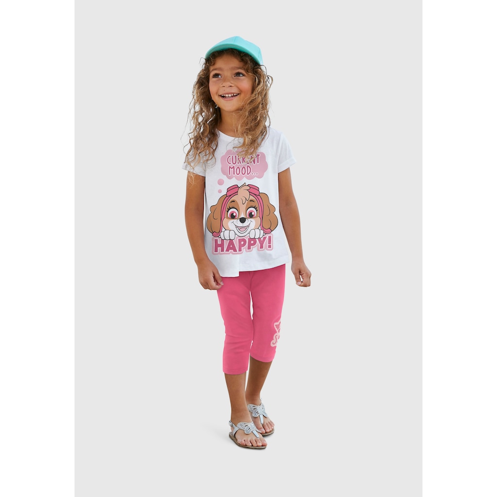 PAW PATROL Shirt & Leggings, (Set, 2 tlg.), mit Glitzerdruck