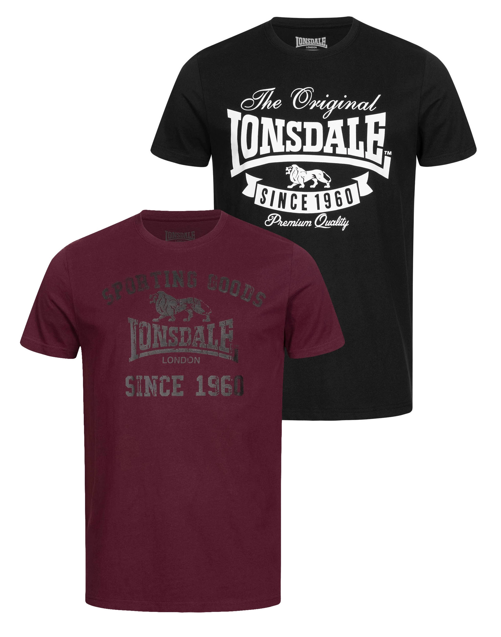 Image of Lonsdale T-Shirt "SUSSEX-TORBAY" Packung, 2er-Pack, 2 Stk.