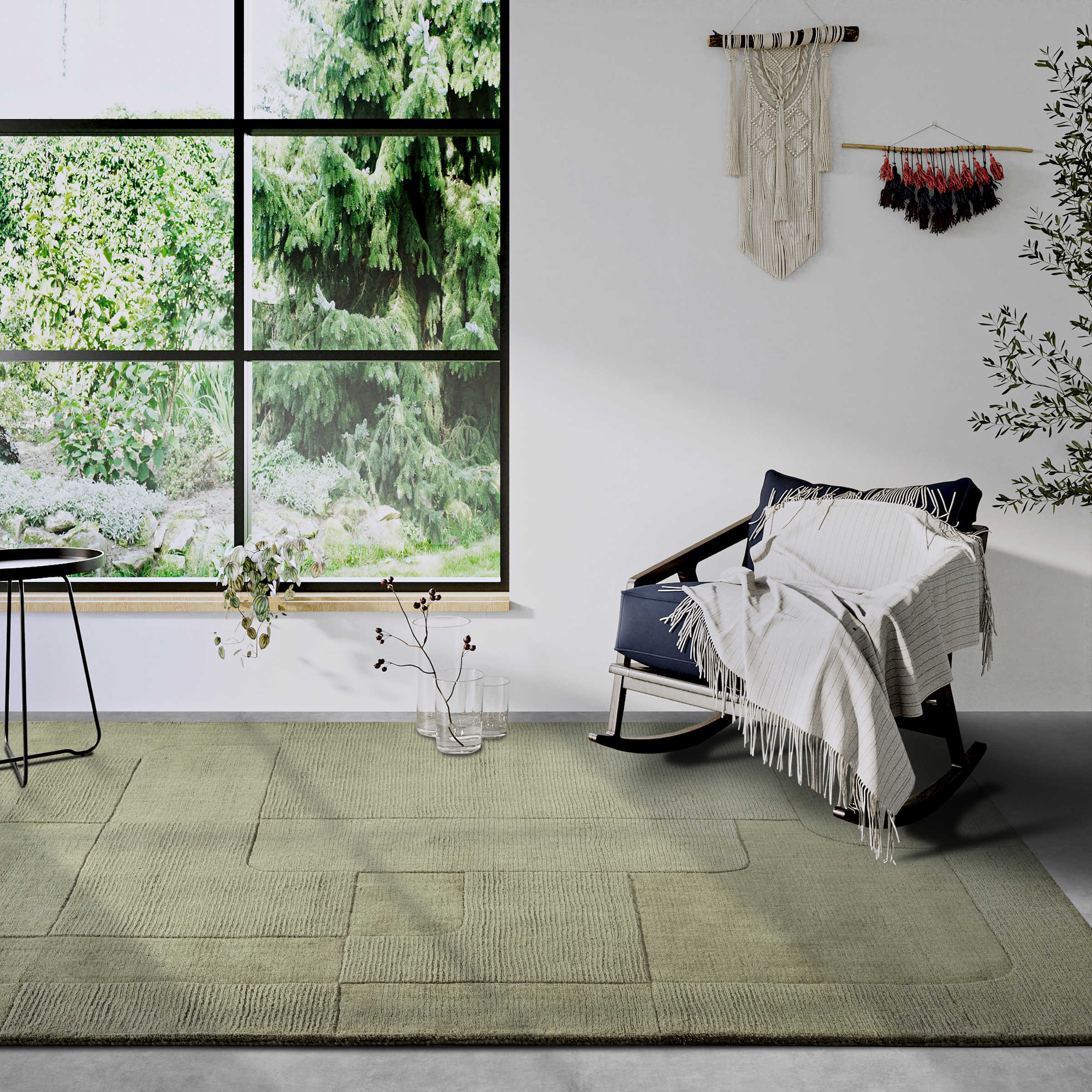Villeroy & Boch Tapis en laine »Charlotte« Rectangulaire 10 mm Höhe Läufer, Handgewebt, Wolle, Natur, Läufer, Wohnzimmer, Geometrie