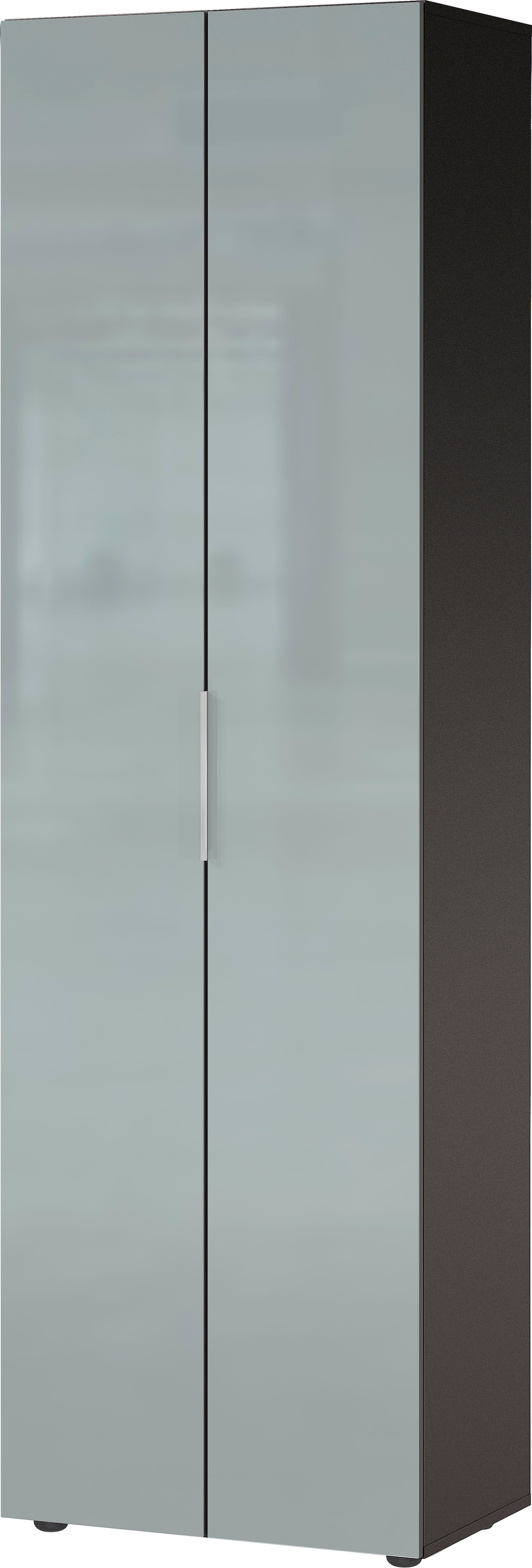 Image of GERMANIA Garderobenschrank "Oakland mit Glasfront" Breite: 59cm, Türdämpfung,verstellb. Böden, Metallgriffe aus Chrom