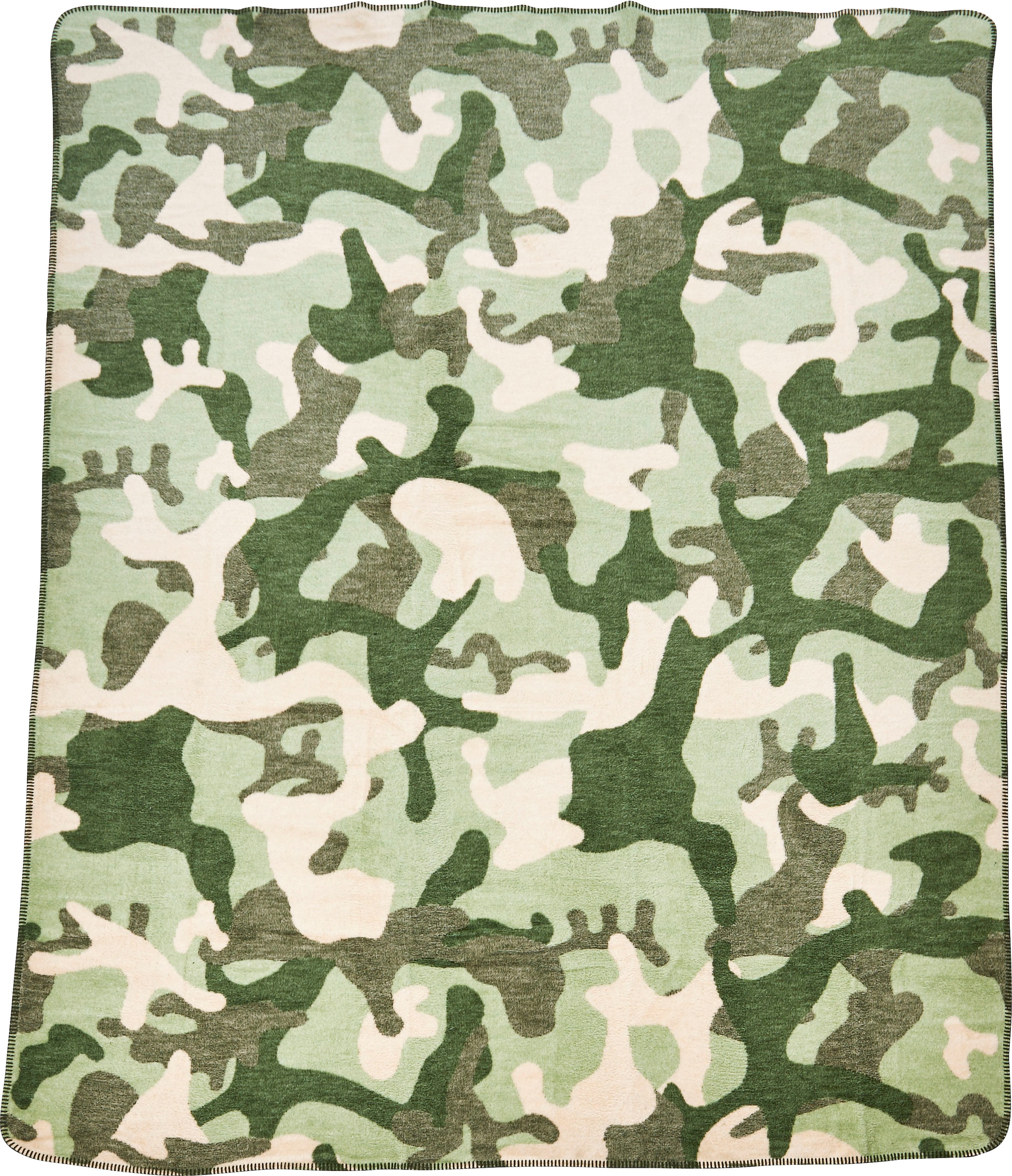 versandkostenfrei Wohndecke Kuscheldecke ♕ Wohndecke »Camouflage«, done.® einfassender auf Ziernaht, mit