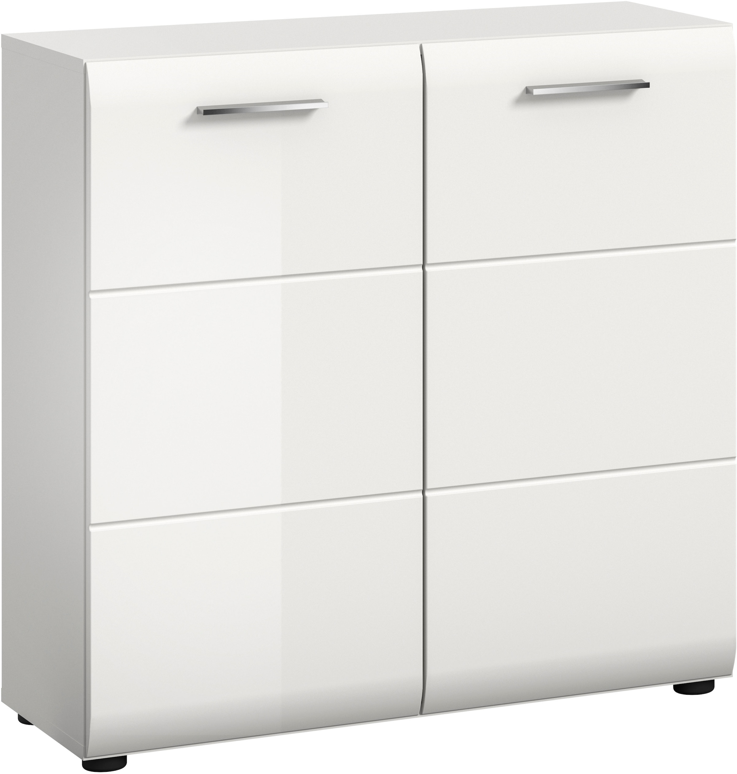 Image of Home affaire Kommode "FLORENZ, hochwertige MDF-Front,Rillenfräsung, 2 Türen, 3 Fächer" 1 Stk. tlg. Kommode, Anrichte, Wohnzimmerschrank