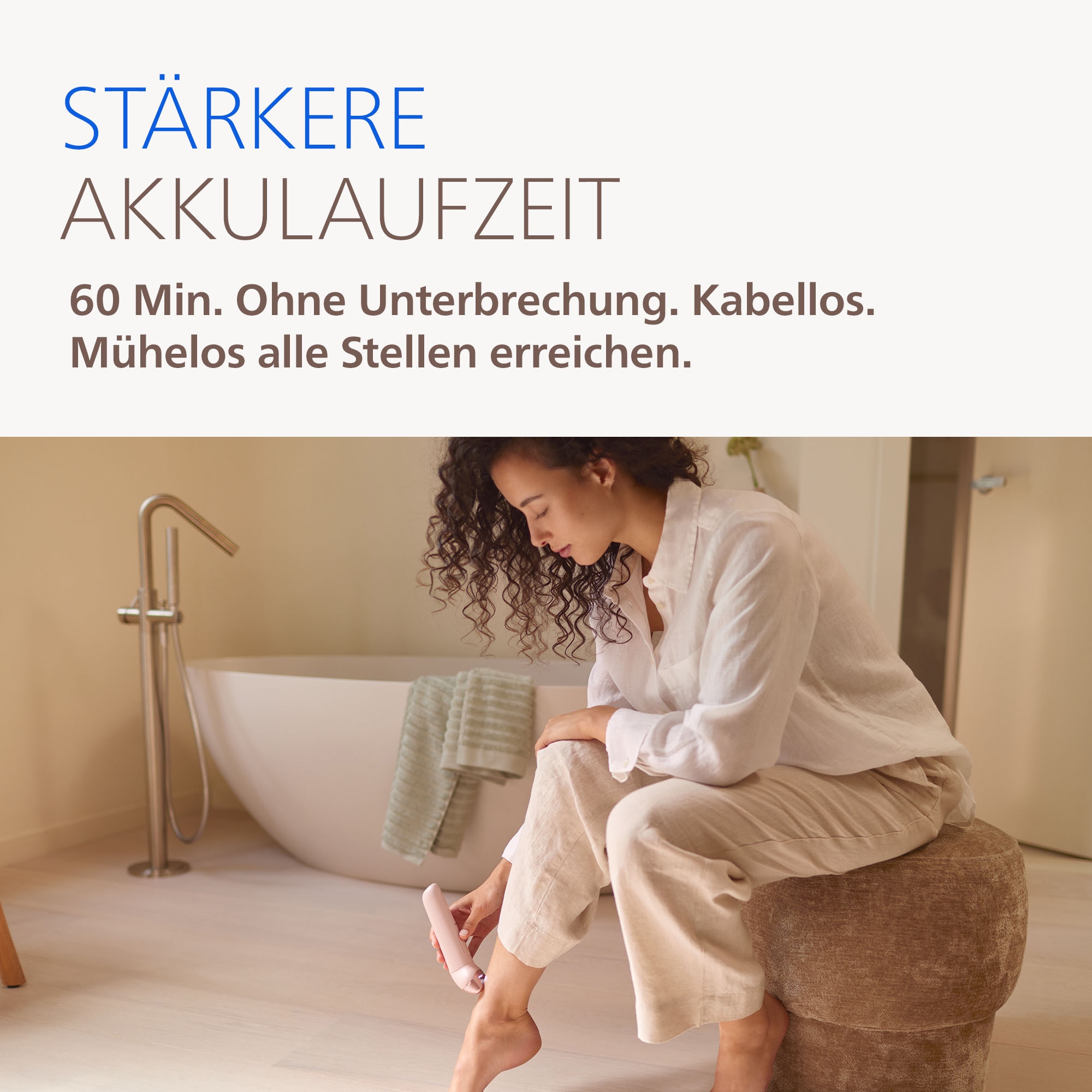 Philips Épilateur »Series 9000 BRE718/00« 5 cuis Aufsätze nass und trocken verwendbar, mit 2 Geschwindigkeitsstufen