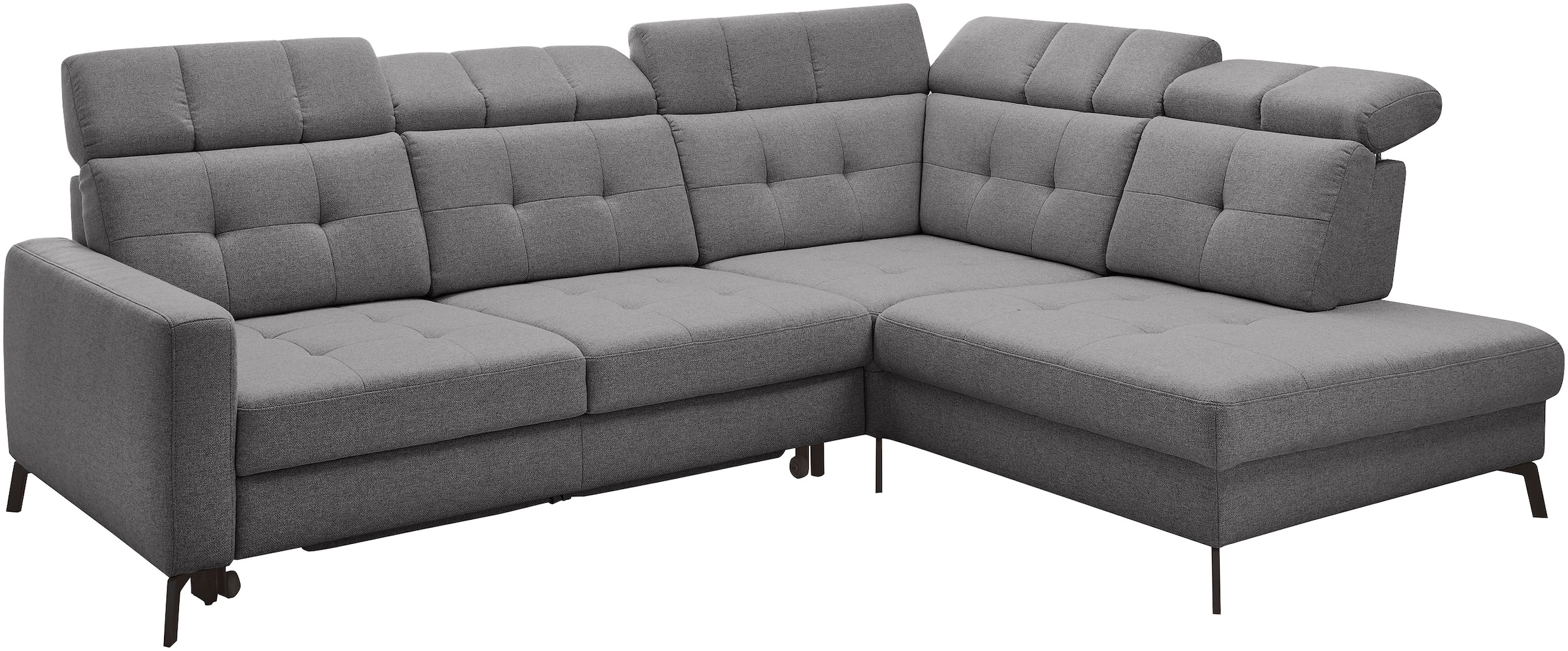 Musterring Canapé d'angle »MR 4615« avec réglage tête et dos, pied métal noir, dimensions 272 x 214 cm