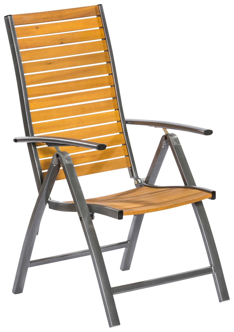 Image of MERXX Gartensessel "Santorin" 1 Stk. tlg. Akazienholz/Aluminium, klappbar, braun