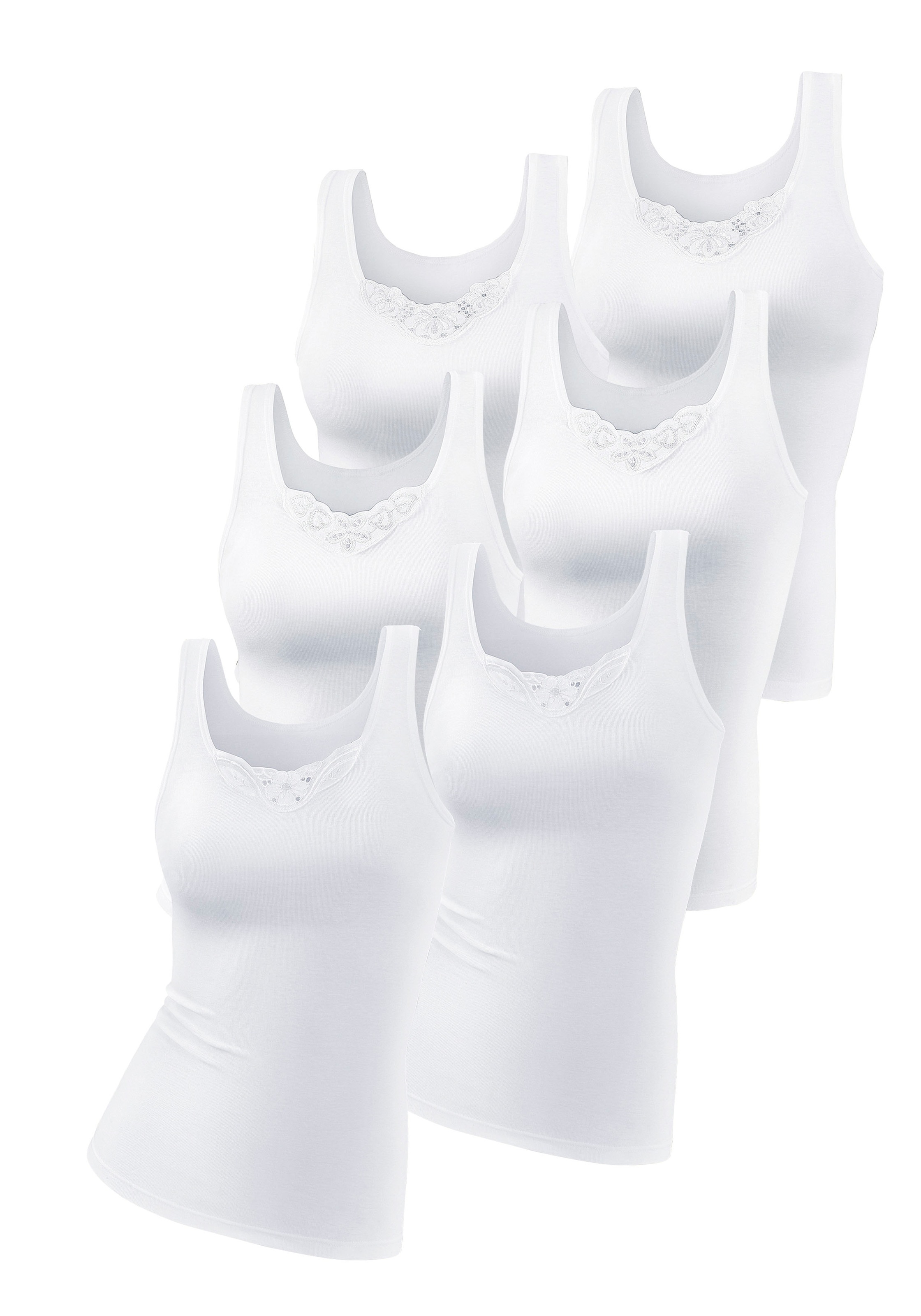 Image of petite fleur by Lascana Unterhemd 6er-Pack, aus reiner Baumwolle, Tanktop, Unterziehshirt
