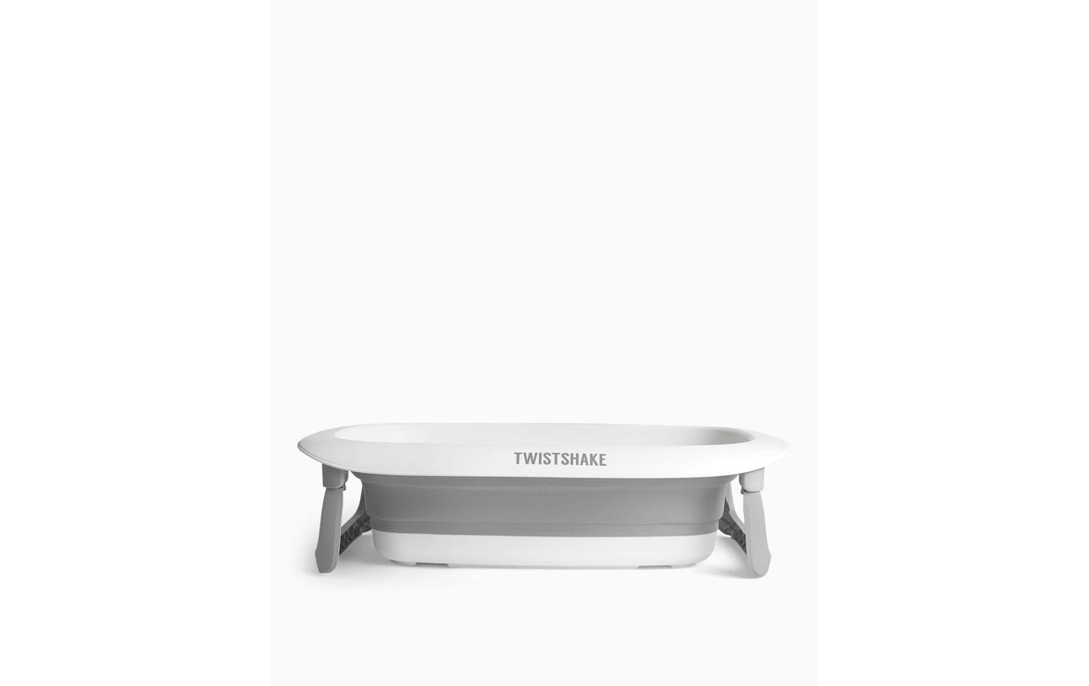   Baignoire pour bébé »Twistshake Baby + Kissen & Rinser & 3 Badetiere Pastel Grey« Höhe 95,5 cm Faltbare Badewanne für bis zu 4 Jahre