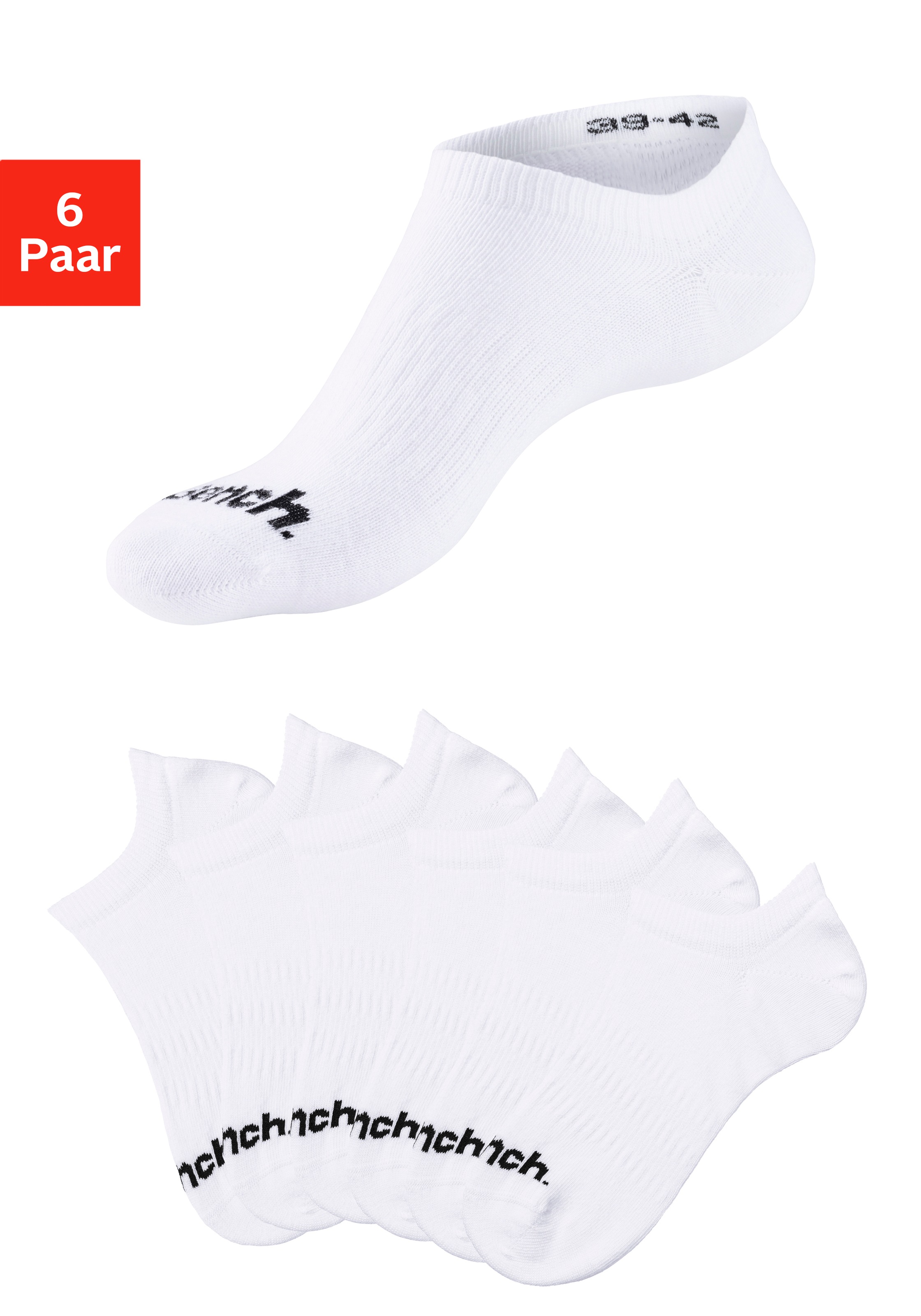 Image of Bench. Sportsocken Packung, 6 Paar tlg. Sneakersocken verschwinden im Schuh
