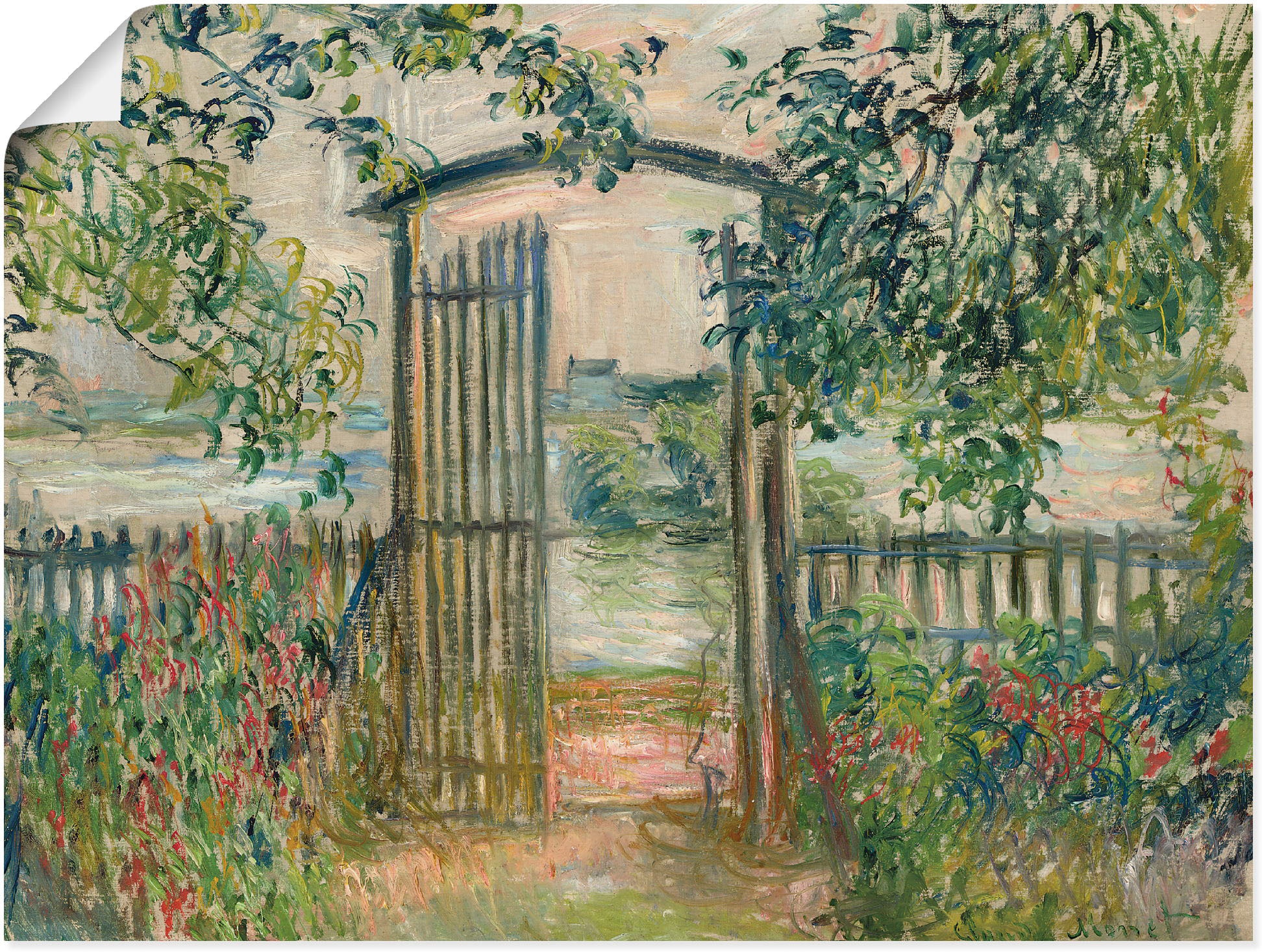 Image of Artland Poster "Das Gartentor in Vetheuil" Garten 1 Stk. tlg. ohne Rahmen