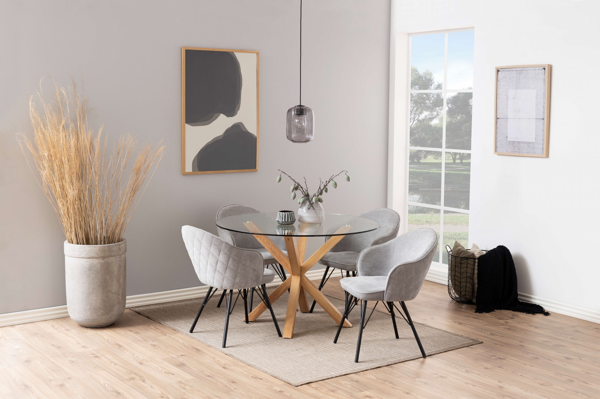 ACTONA GROUP Esstisch »Heaven, runde Tischplatte aus Keramik o. Glas & belastbar bis 100 kg« Esstisch, OTTOs Choice,  Gehärtetem Klarglas, Robustes Gestell, Platz für Familie & Freunde