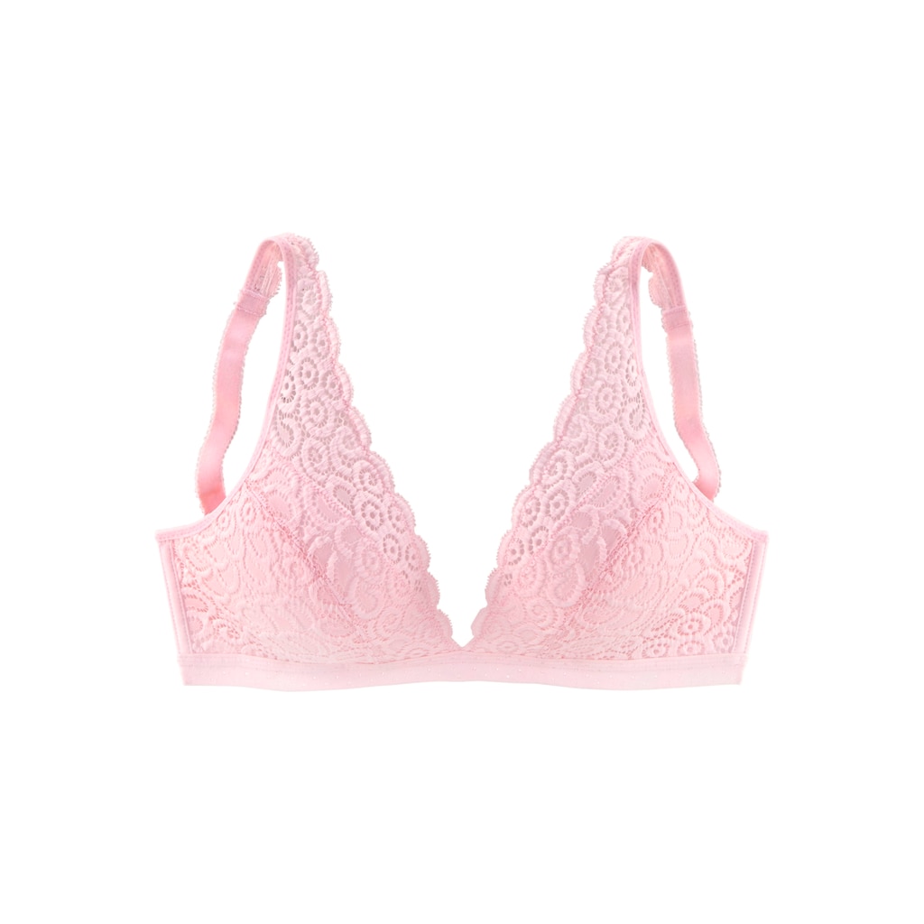 petite fleur Bralette-BH, (Packung, 2 Stück), ohne Bügel aus Spitze, Dessous