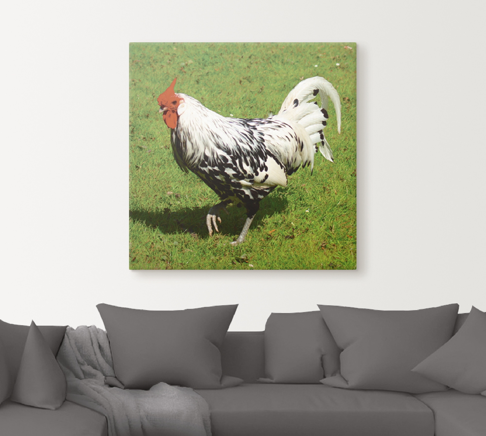 Artland Leinwandbild »Gepunktetes Huhn«, Vögel, (1 St.), auf Keilrahmen gespannt