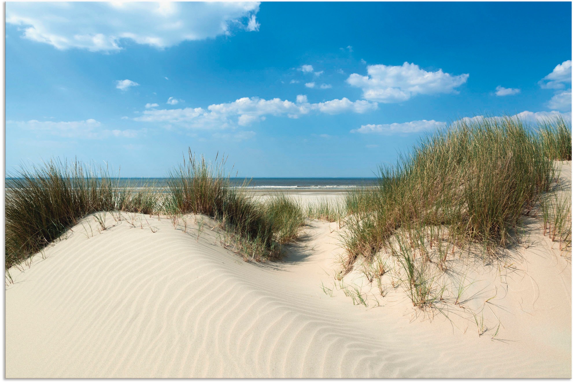 Image of Artland Alu-Dibond-Druck "Düne mit Meeresblick" Strand 1 Stk. tlg. für Innen- und Aussenbereich geeignet, Outdoorbild