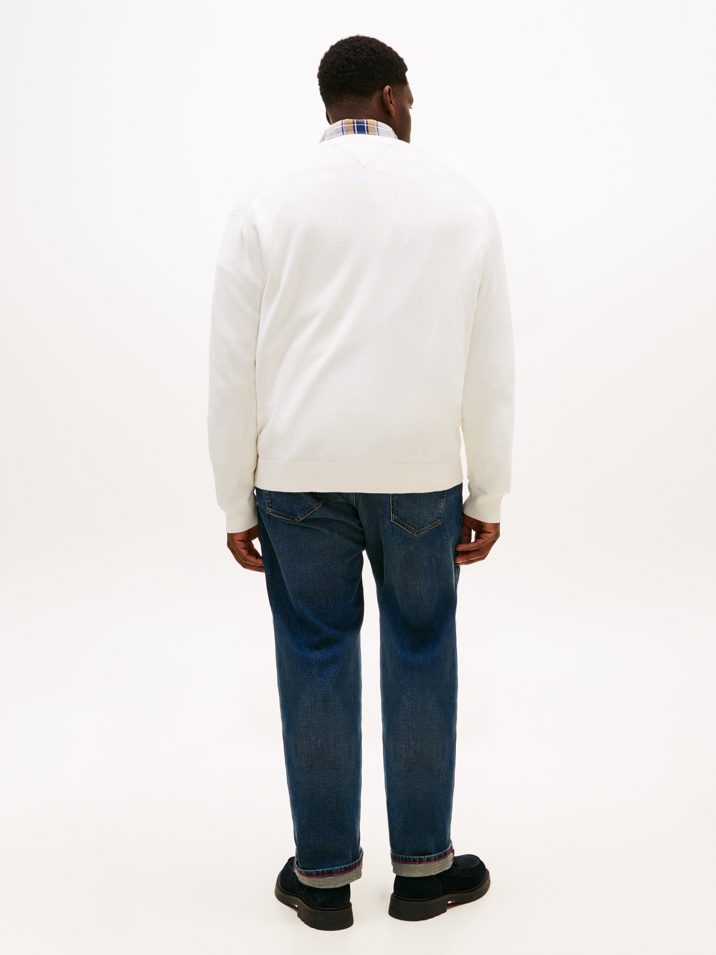Tommy Hilfiger Big & Tall Pull col V »BT-ESSENTIAL COTTON« Rippbündchen am Ärmel, Saum und Ausschnitt,  Grosse Grössen, normale Passform