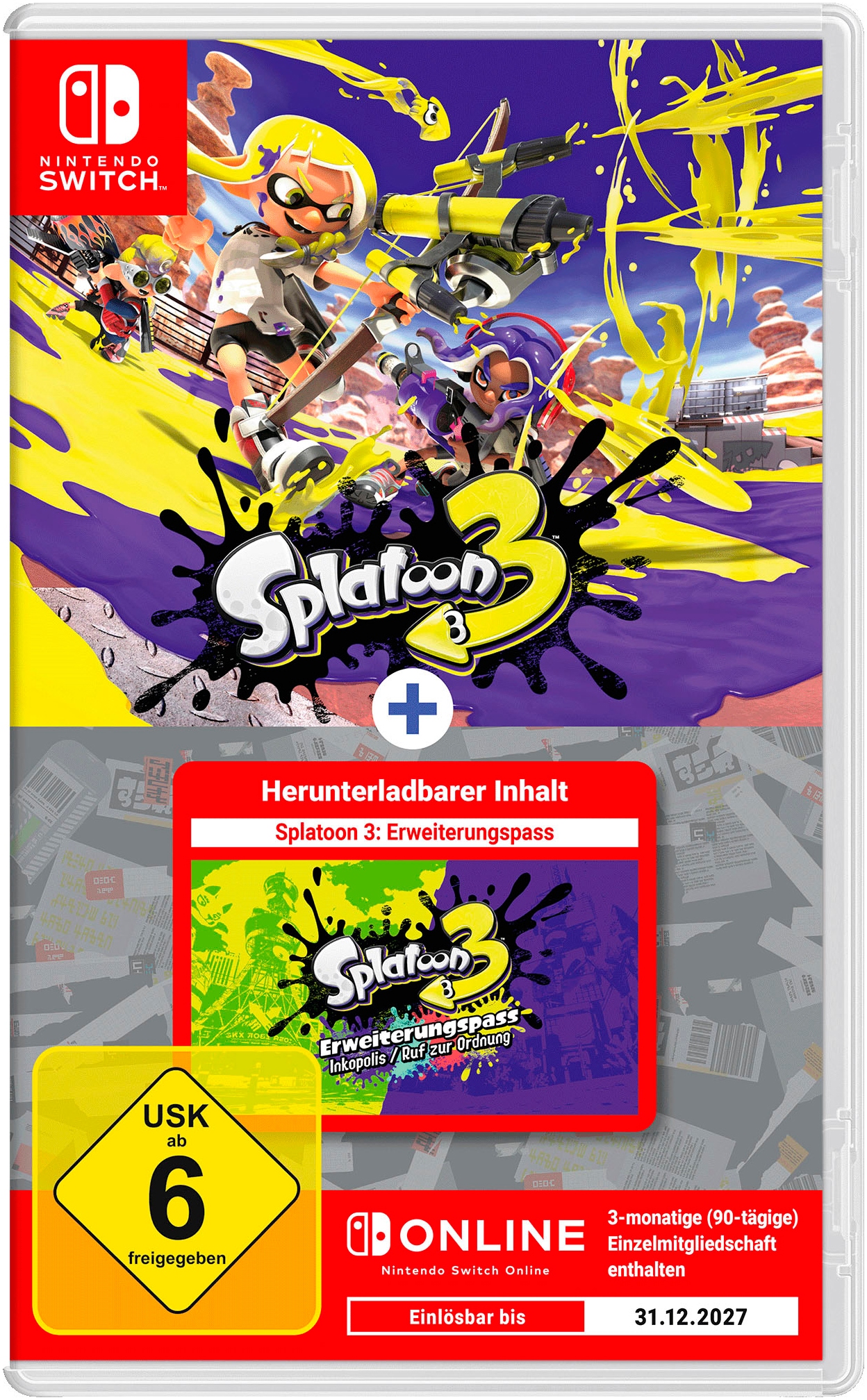 Image of Nintendo Switch Spielesoftware "Splatoon 3 + Erweiterungspass - Set" Nintendo Switch