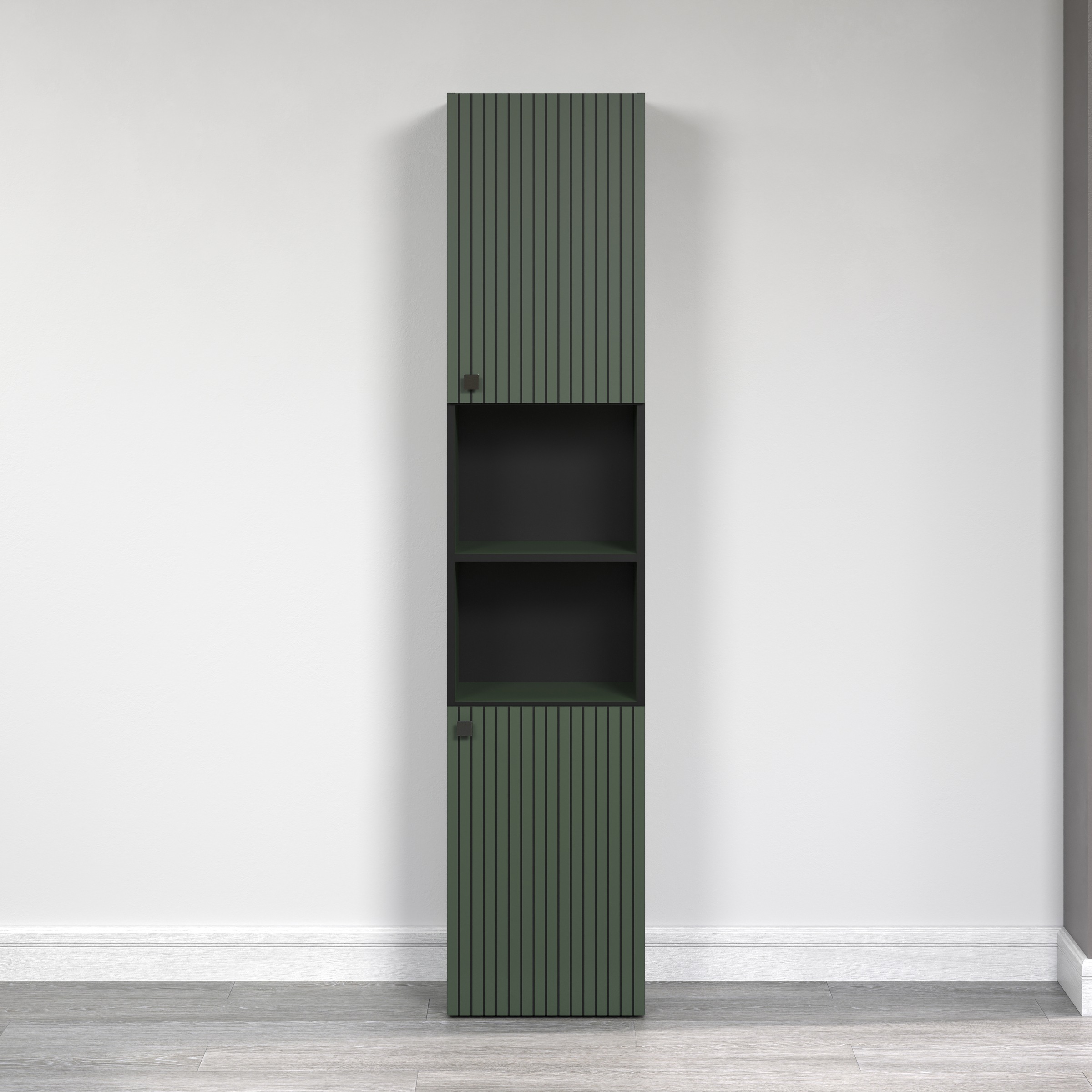 Image of welltime Hochschrank "Amrum" 1 Stk. tlg. Badezimmerschrank mit und ohne Schublade - (B/T/H) 40-70/31/186 cm